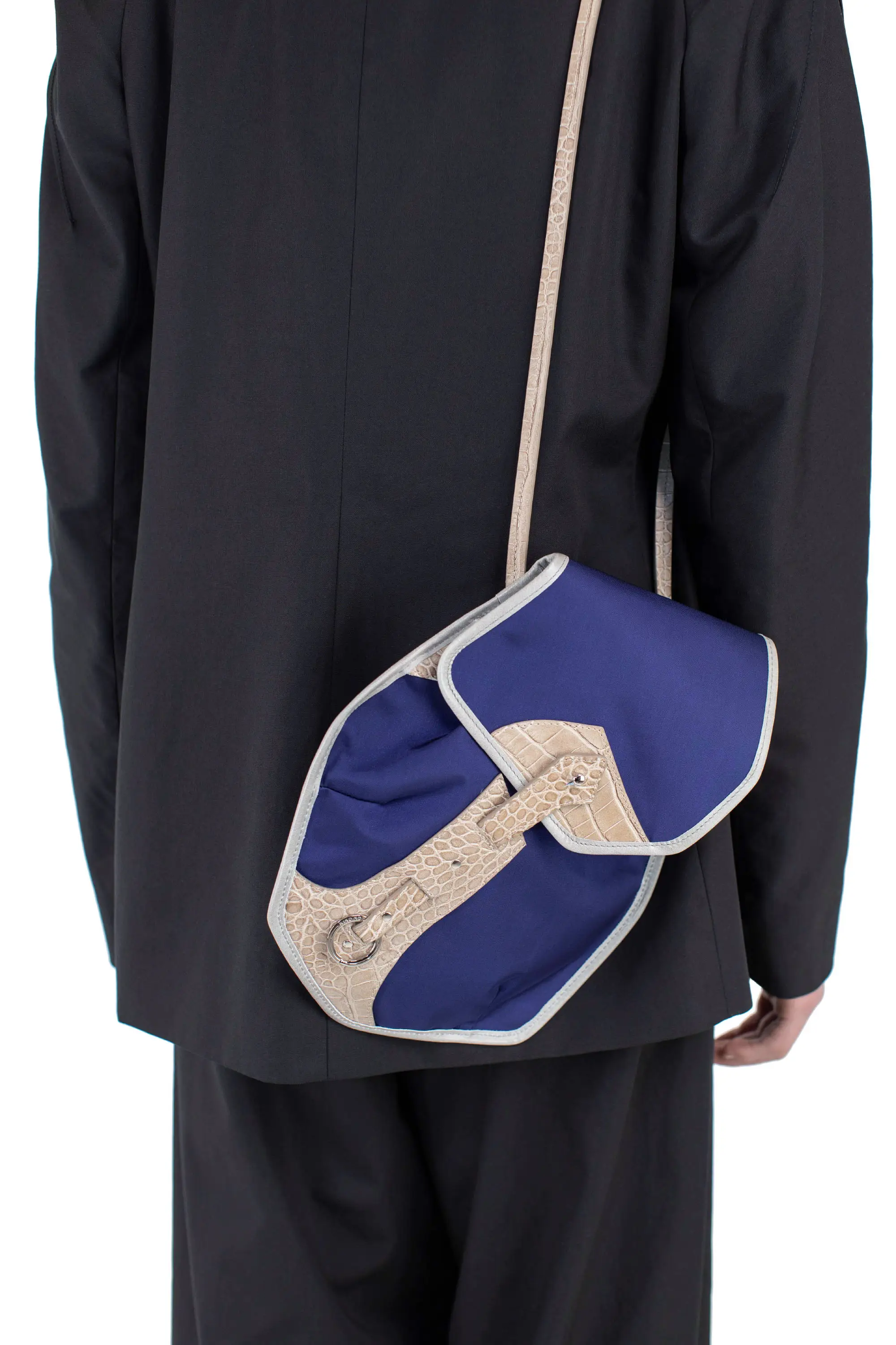 KIKO KOSTADINOV SOLVA POUCH - NAVY BLUE / GREEN KHAKI