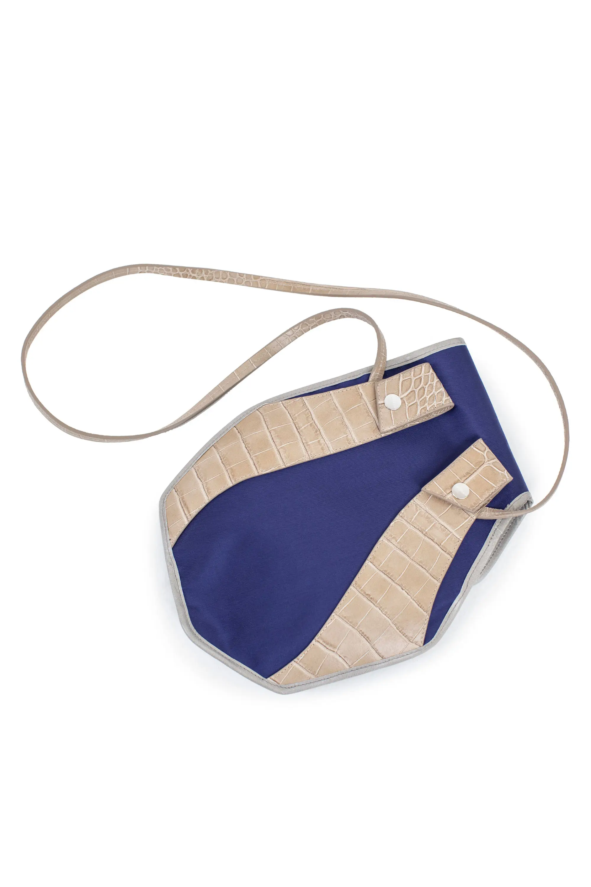 KIKO KOSTADINOV SOLVA POUCH - NAVY BLUE / GREEN KHAKI