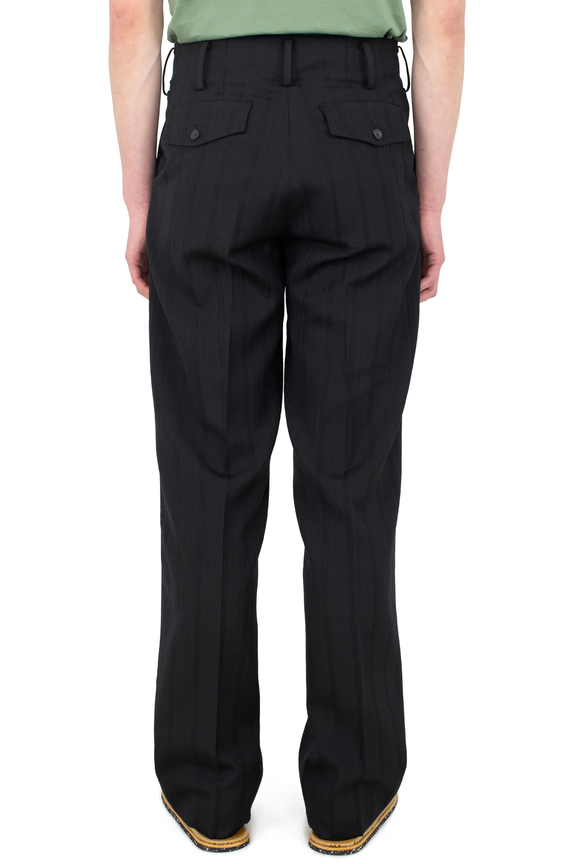 KIKO KOSTADINOV TARHOS PLEATED TROUSER - MIDNIGHT BLACK
