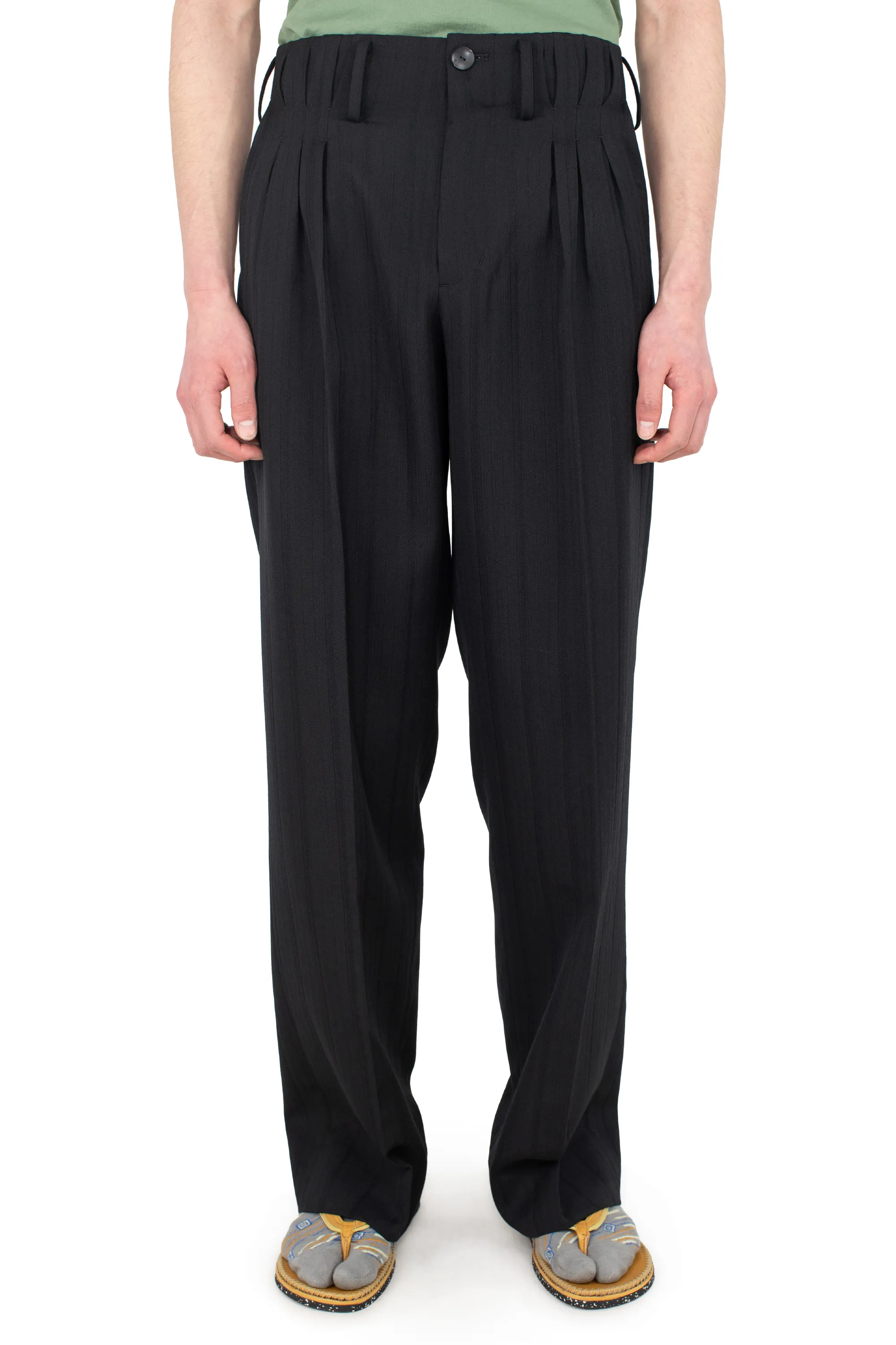 KIKO KOSTADINOV TARHOS PLEATED TROUSER - MIDNIGHT BLACK