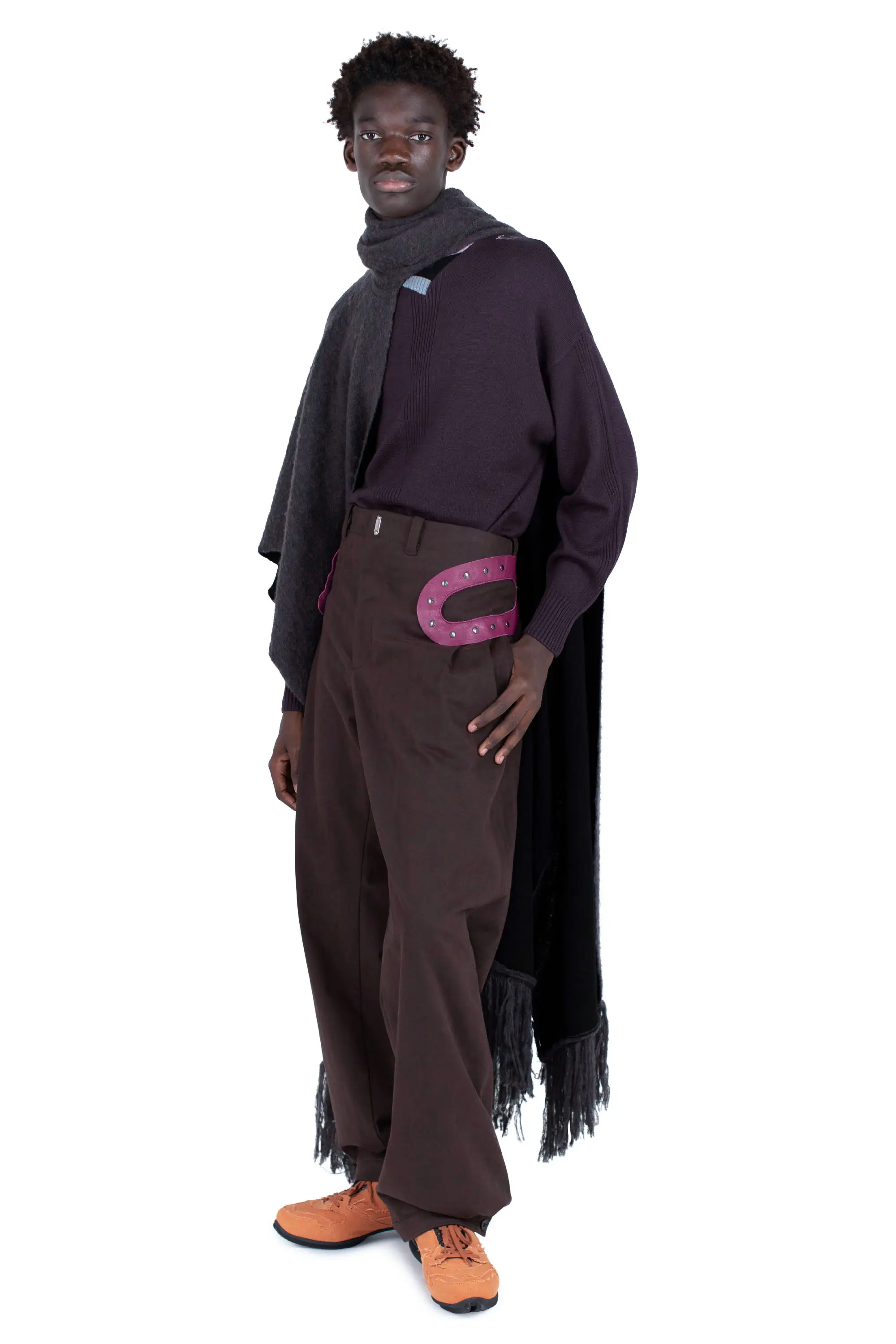 KIKO KOSTADINOV TARR THROW - BLACK/BROWN