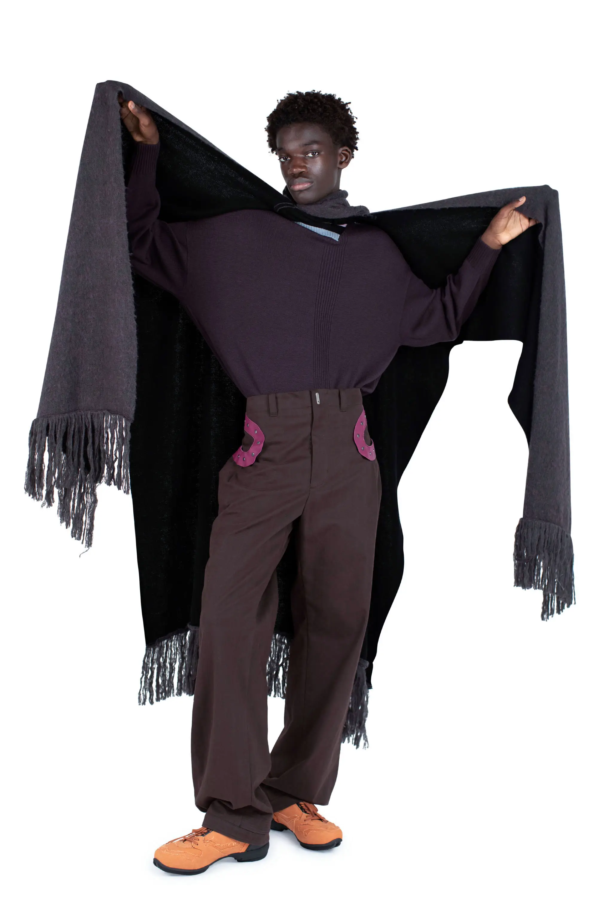 KIKO KOSTADINOV TARR THROW - BLACK/BROWN