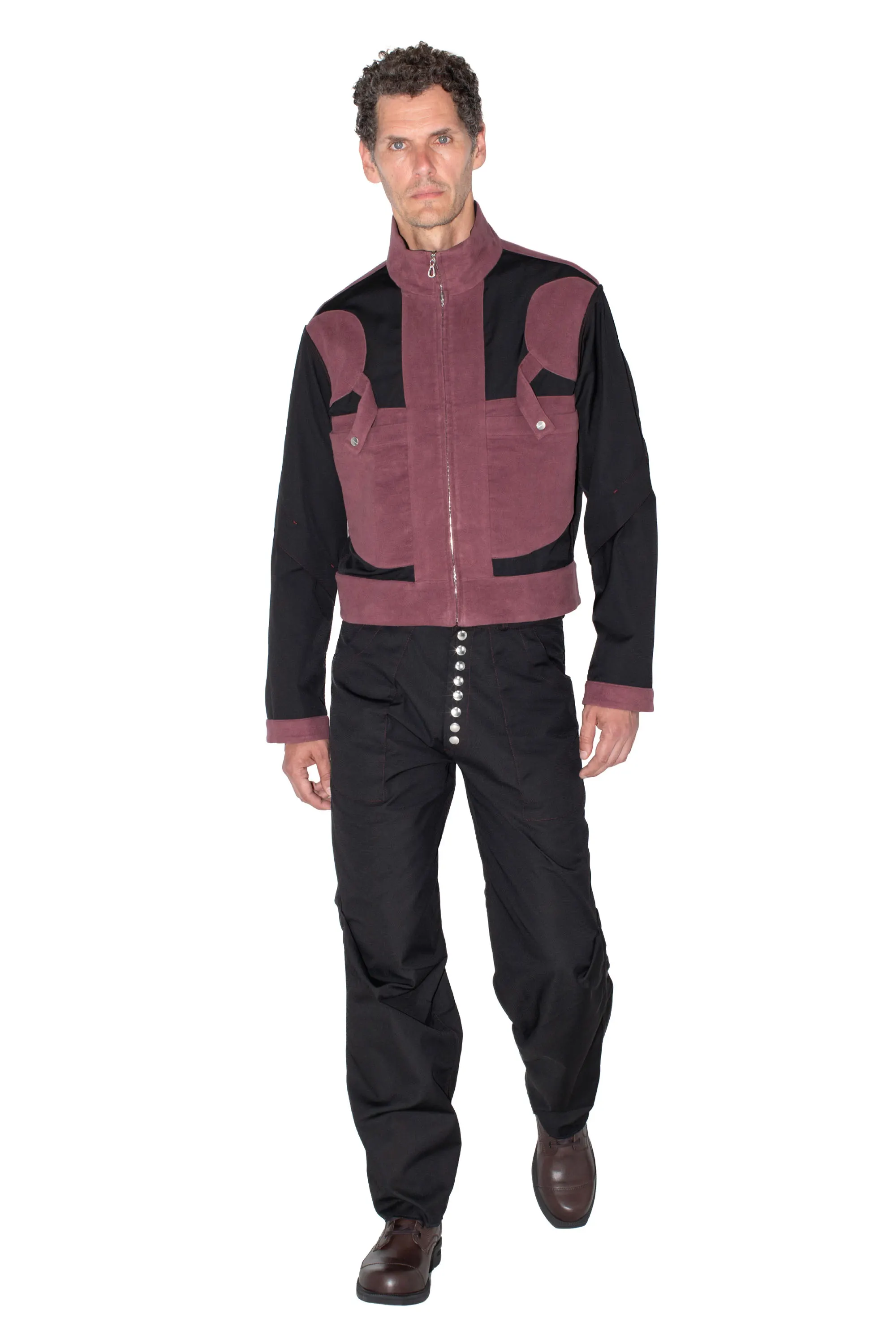 TRIPLE DART REVERSIBLE JACKET - BLACK / DRY ROSE – KIKO KOSTADINOV