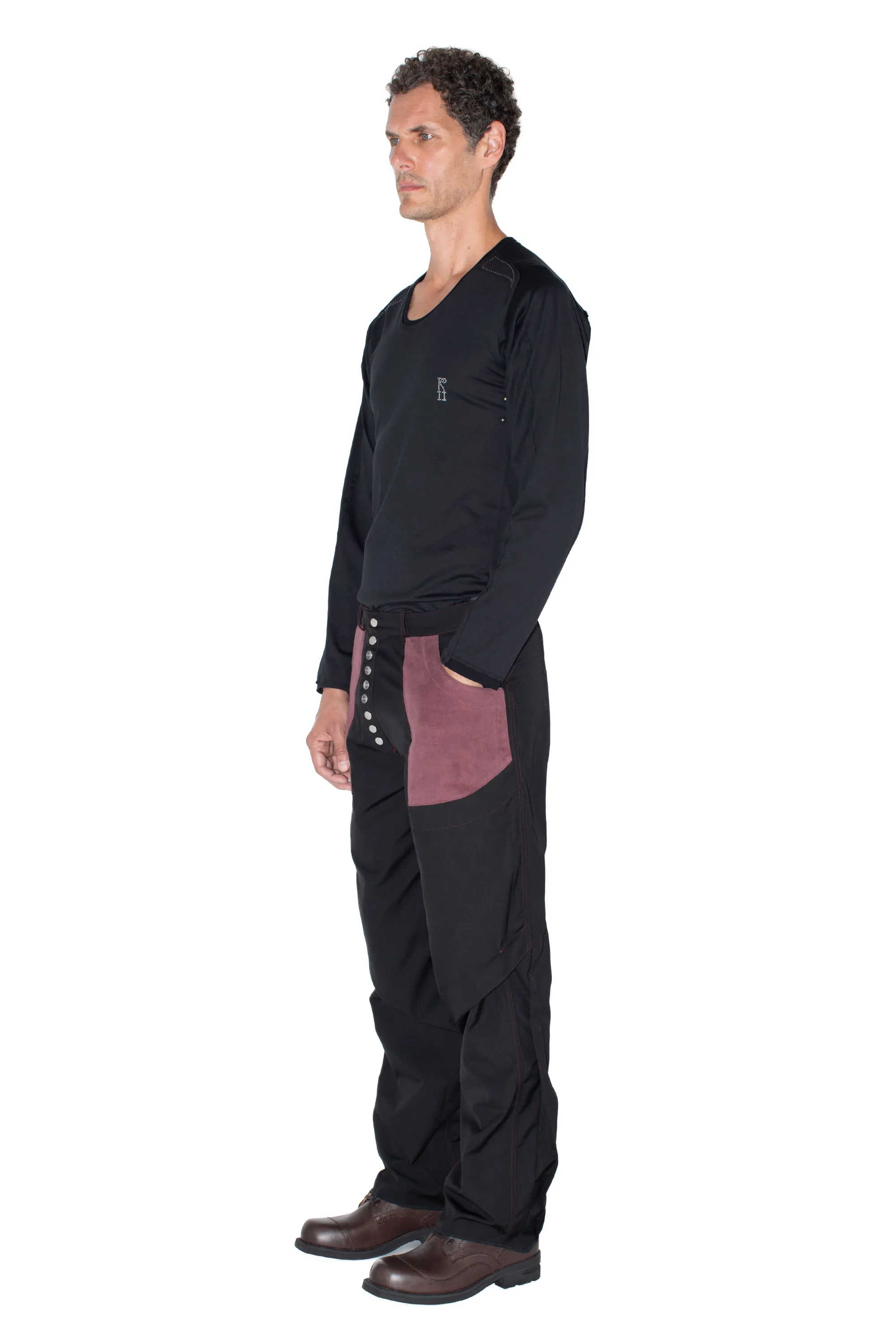 TRIPLE DART REVERSIBLE TROUSER - BLACK / DRY ROSE – KIKO KOSTADINOV