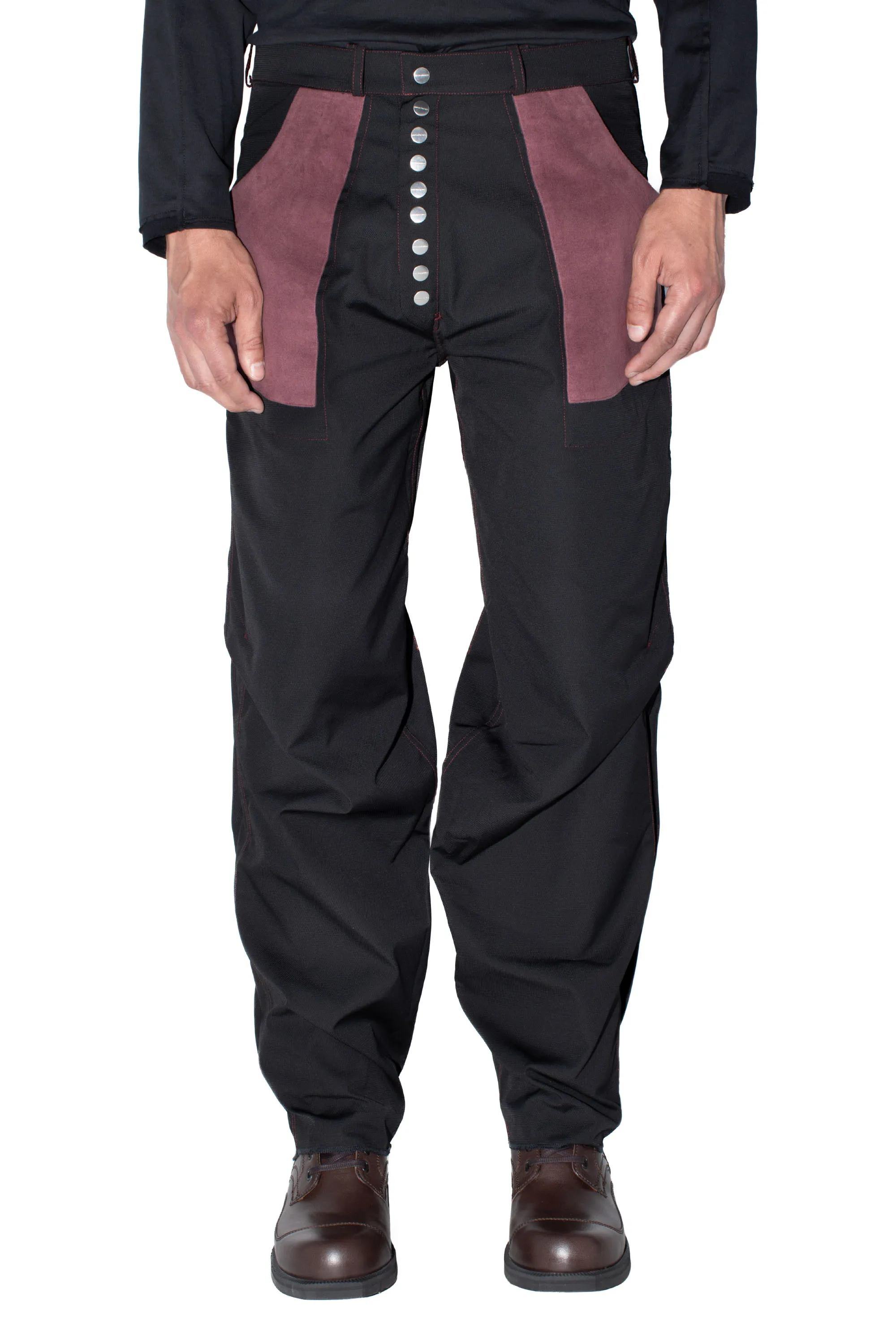 パンツ kikokostadinov17ss triple darts trousers TRIPLE DART REVERSIBLE TROUSER - BLACK / DRY ROSE – KIKO KOSTADINOV