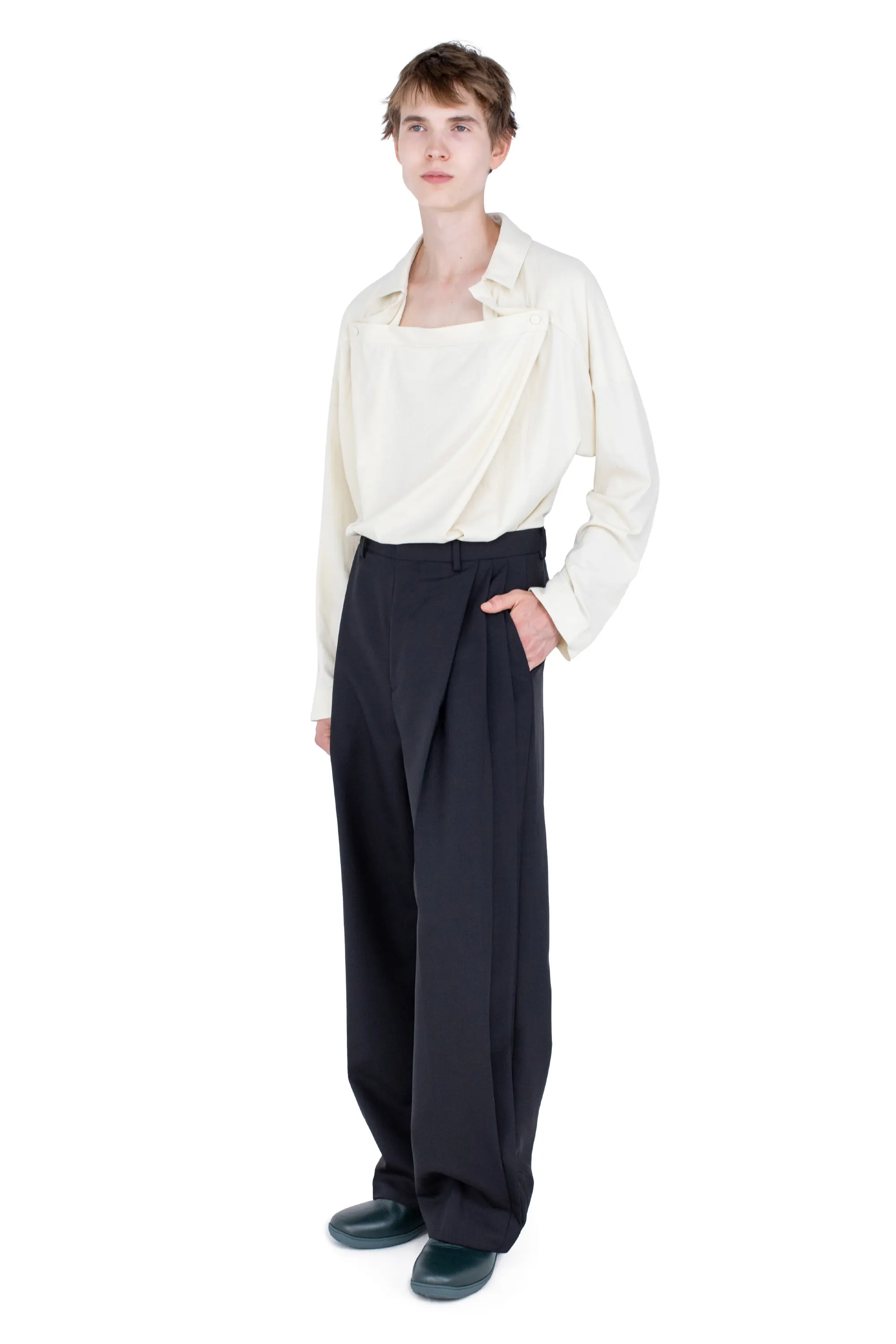 KIKO KOSTADINOV VAALS TAILORED TROUSERS - SPACE BLACK