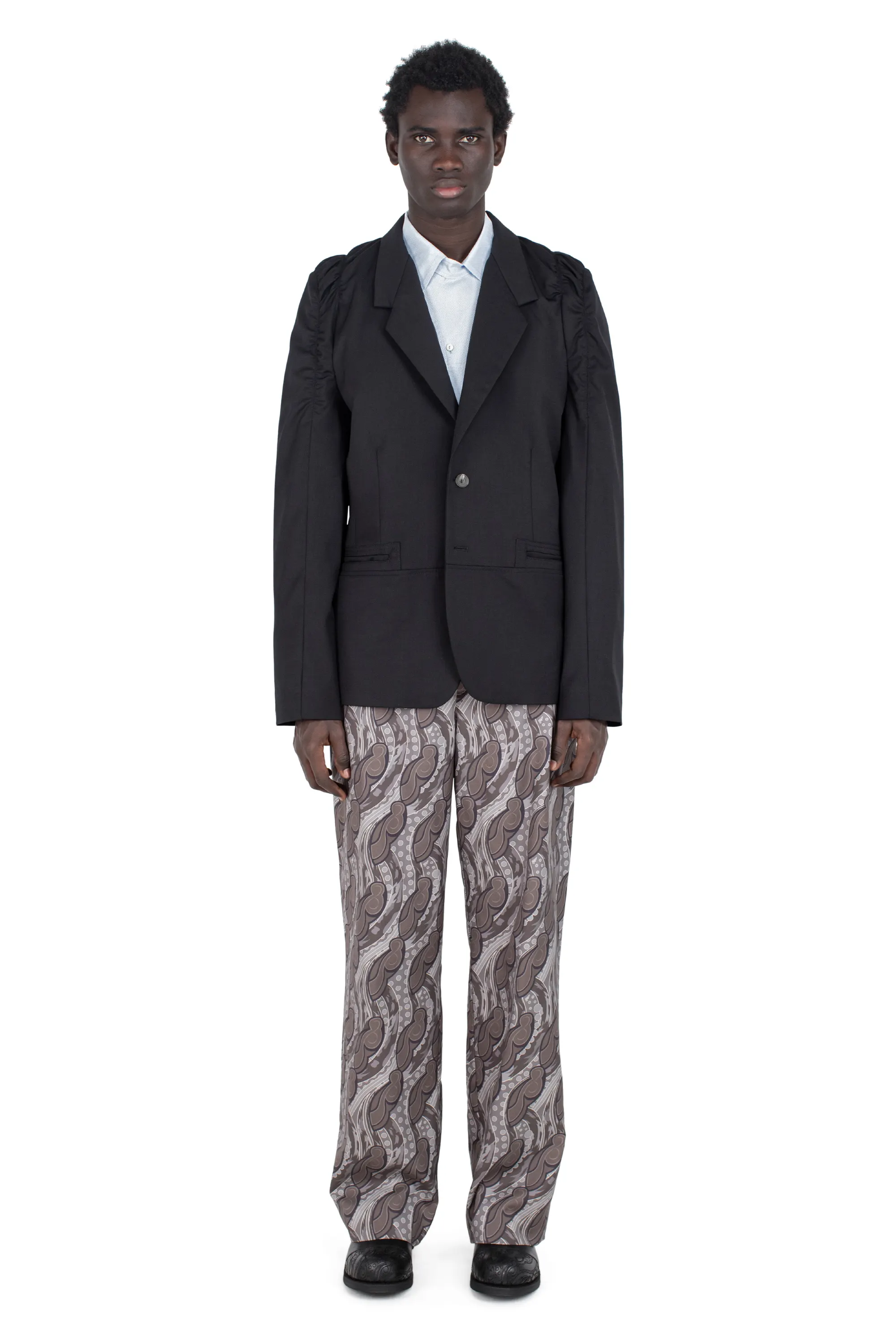 KIKO KOSTADINOV VECA PANELLED SHIRT - PALE BLUE