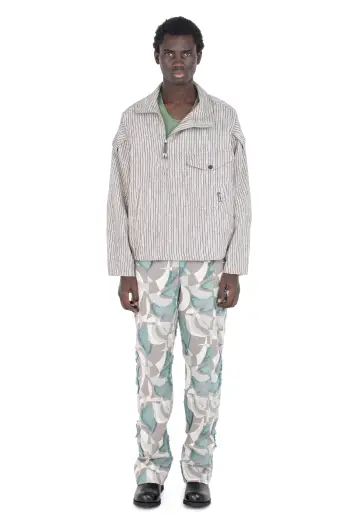KIKO KOSTADINOV VECA UNIFORM TROUSER - BEIGE & TEAL