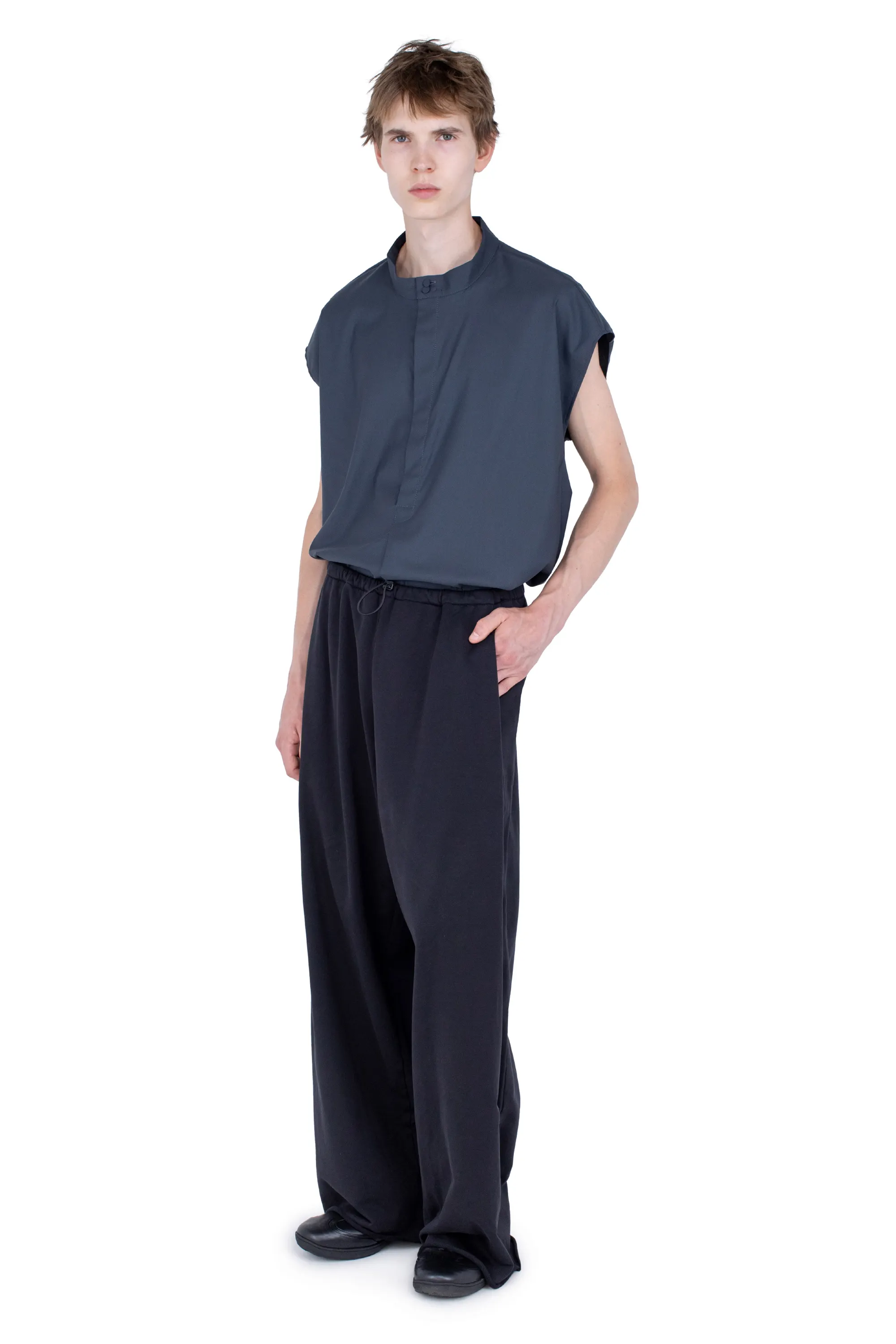 KIKO KOSTADINOV VELEKA WIDE TROUSERS - CHARCOAL