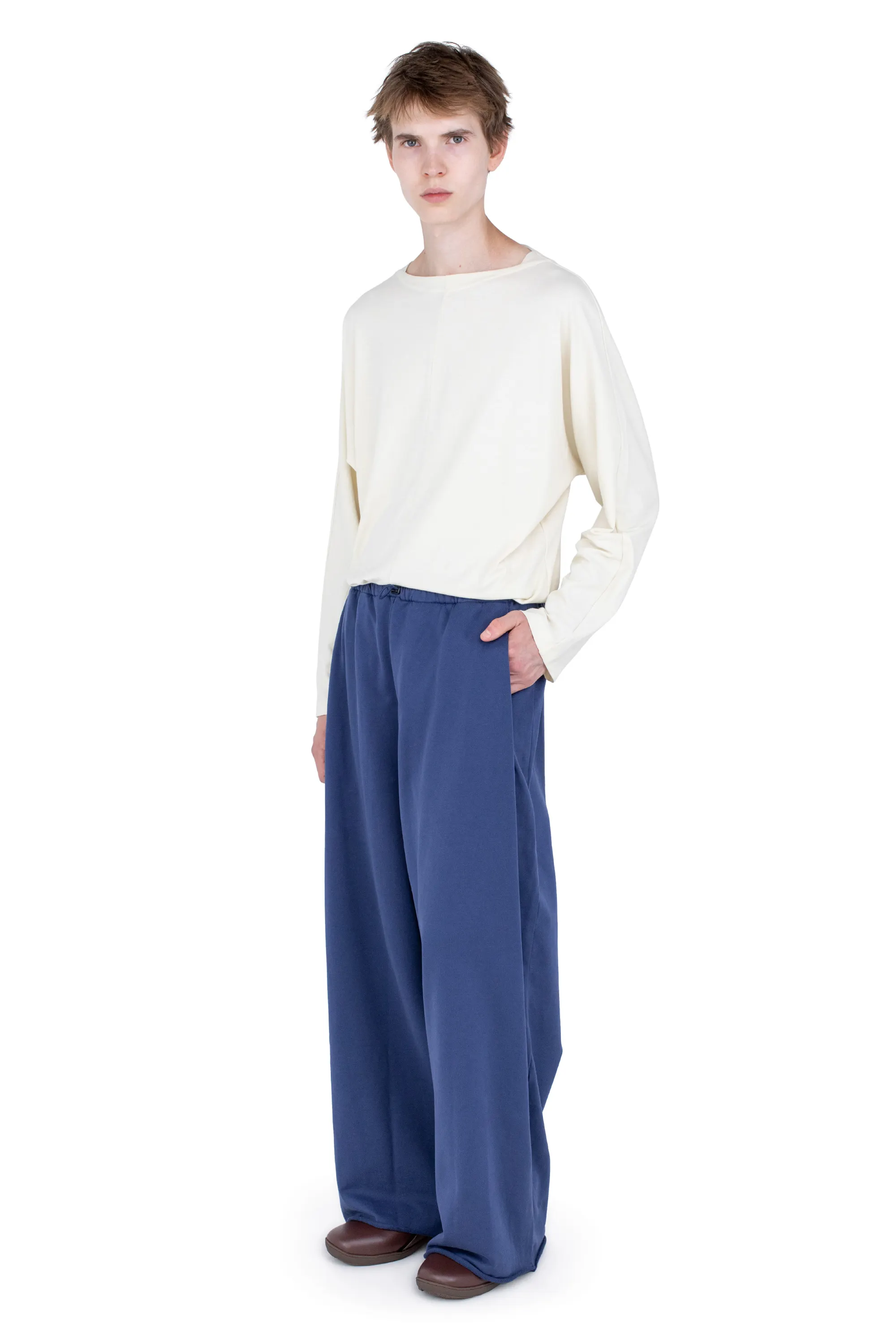 KIKO KOSTADINOV VELEKA WIDE TROUSERS - MARINE BLUE