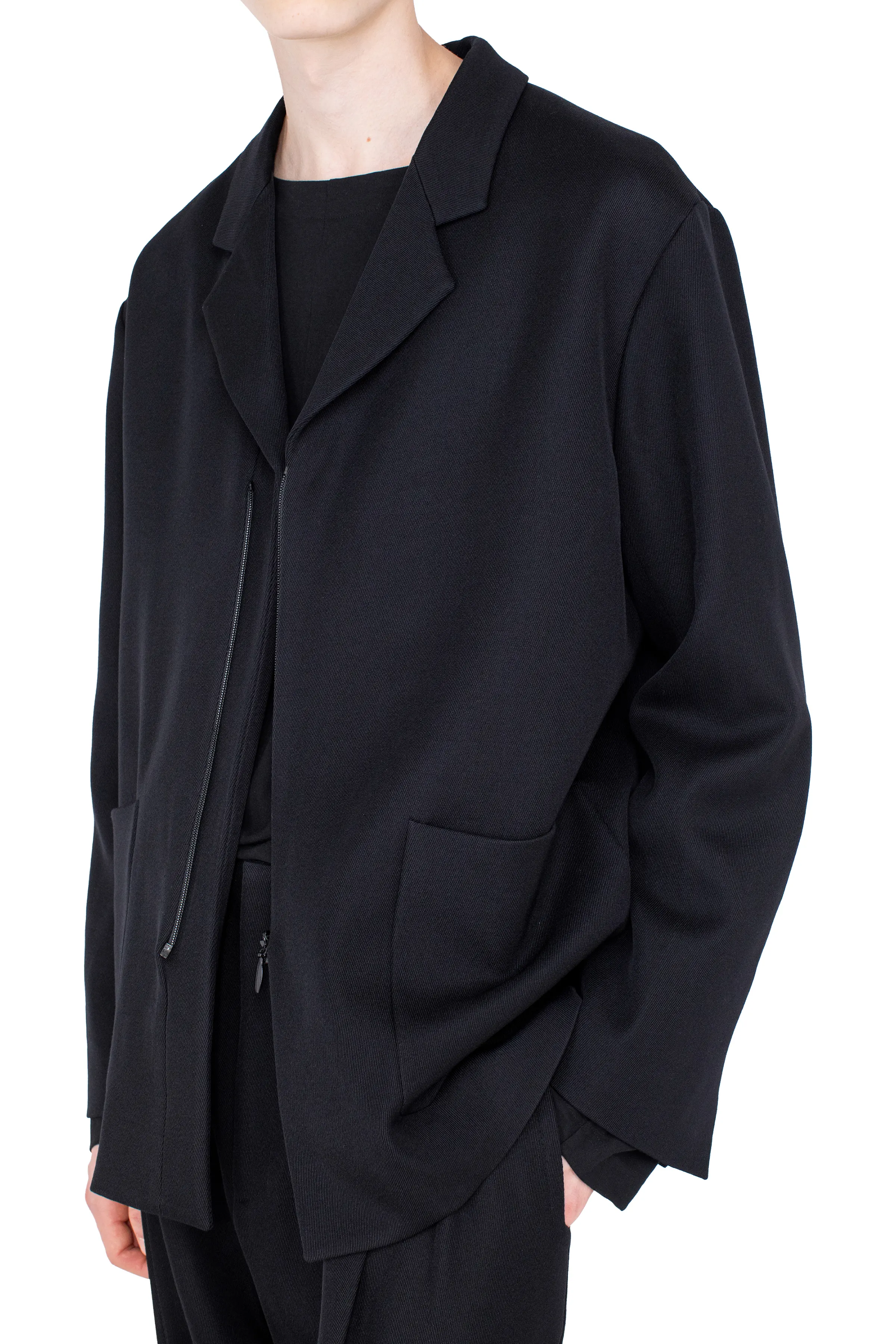KIKO KOSTADINOV VOTIVE ZIP BLAZER - JET BLACK