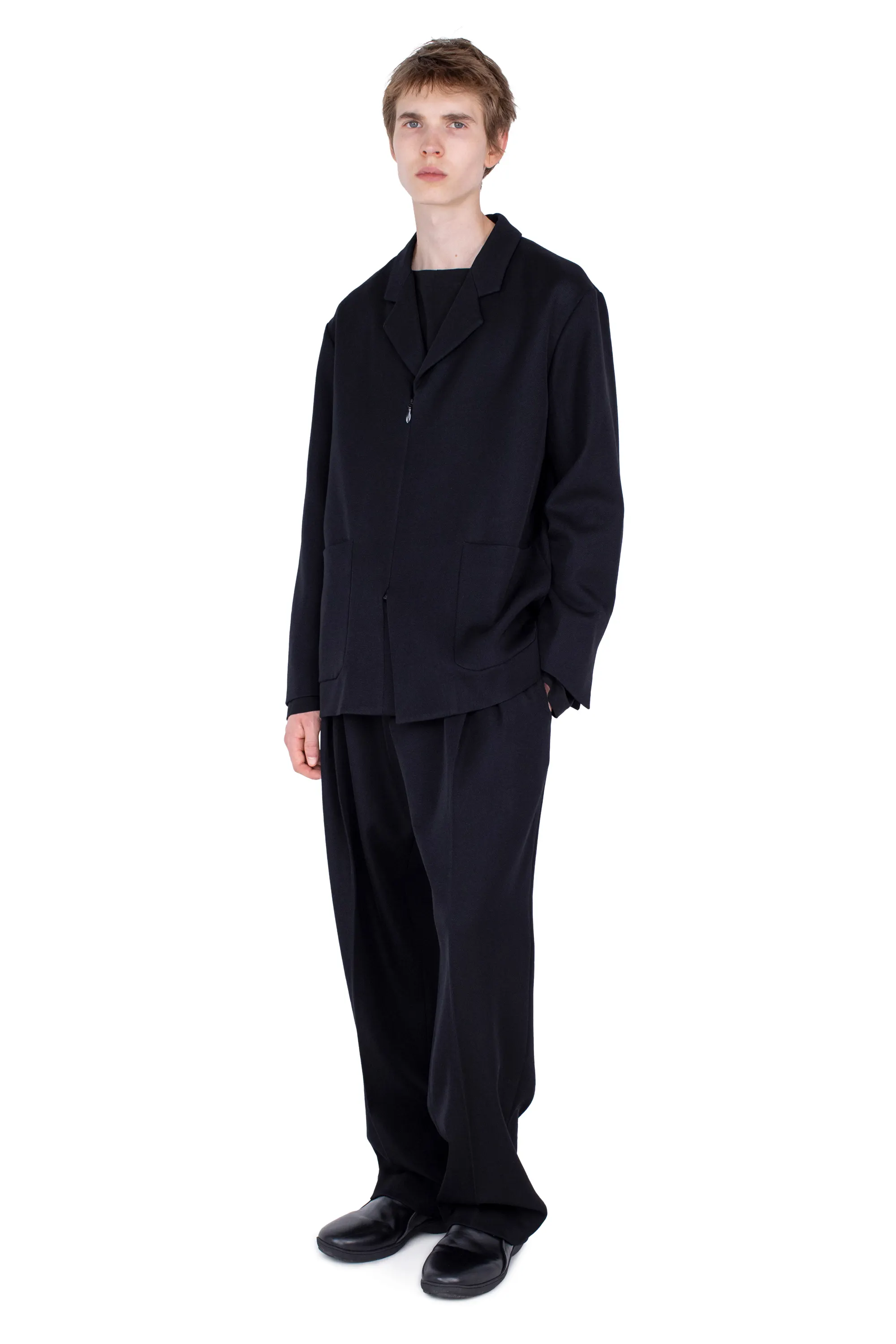 KIKO KOSTADINOV VOTIVE ZIP BLAZER - JET BLACK
