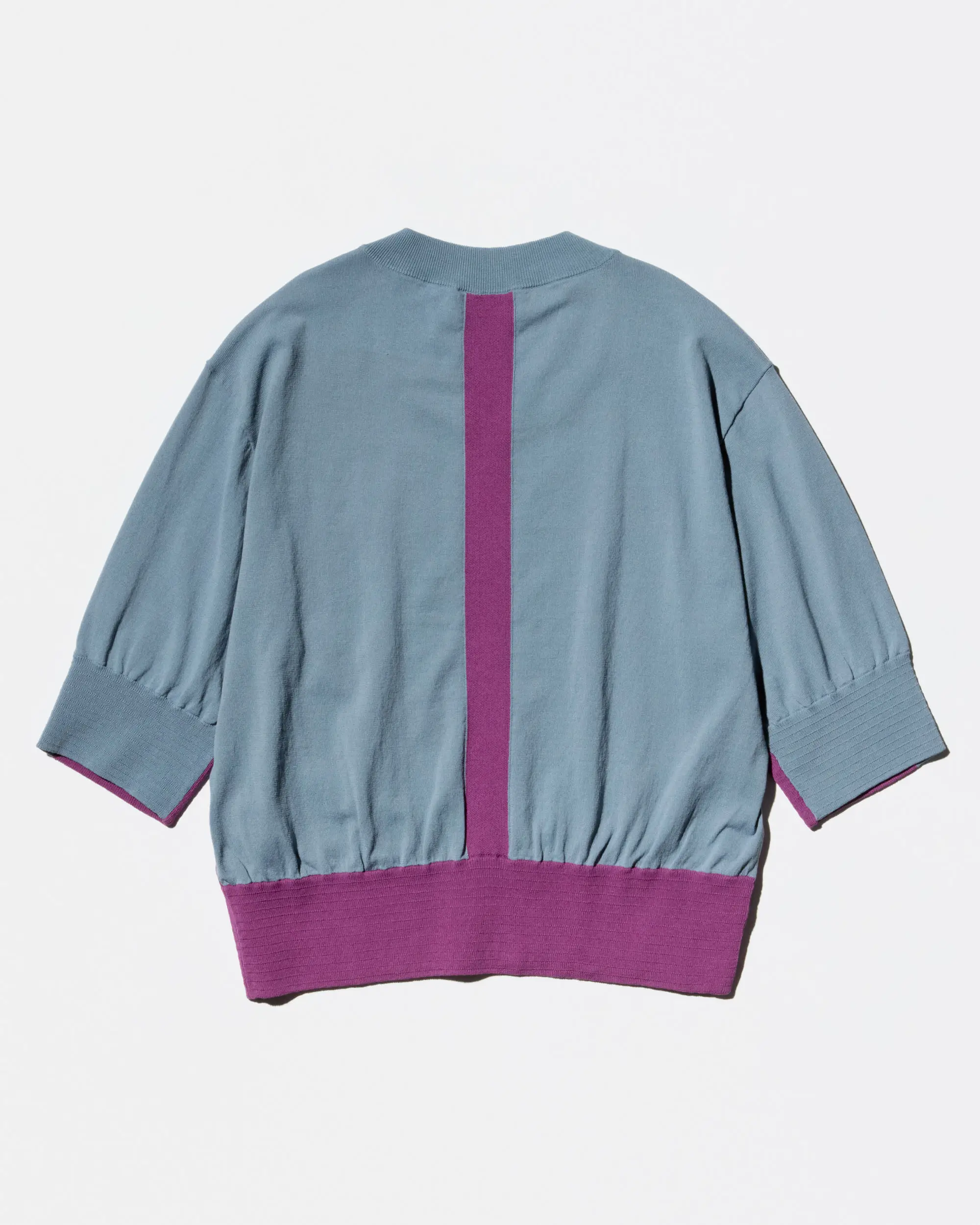 KIKO KOSTADINOV ZAFAR KNITTED TOP - CHINESE PURPLE / DUSTY BLUE