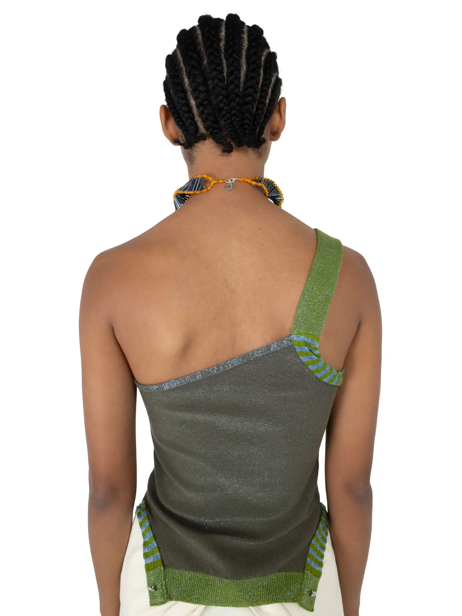 KIKO KOSTADINOV AROVA SLEEVELESS KNIT TOP SERPENTINE GREEN