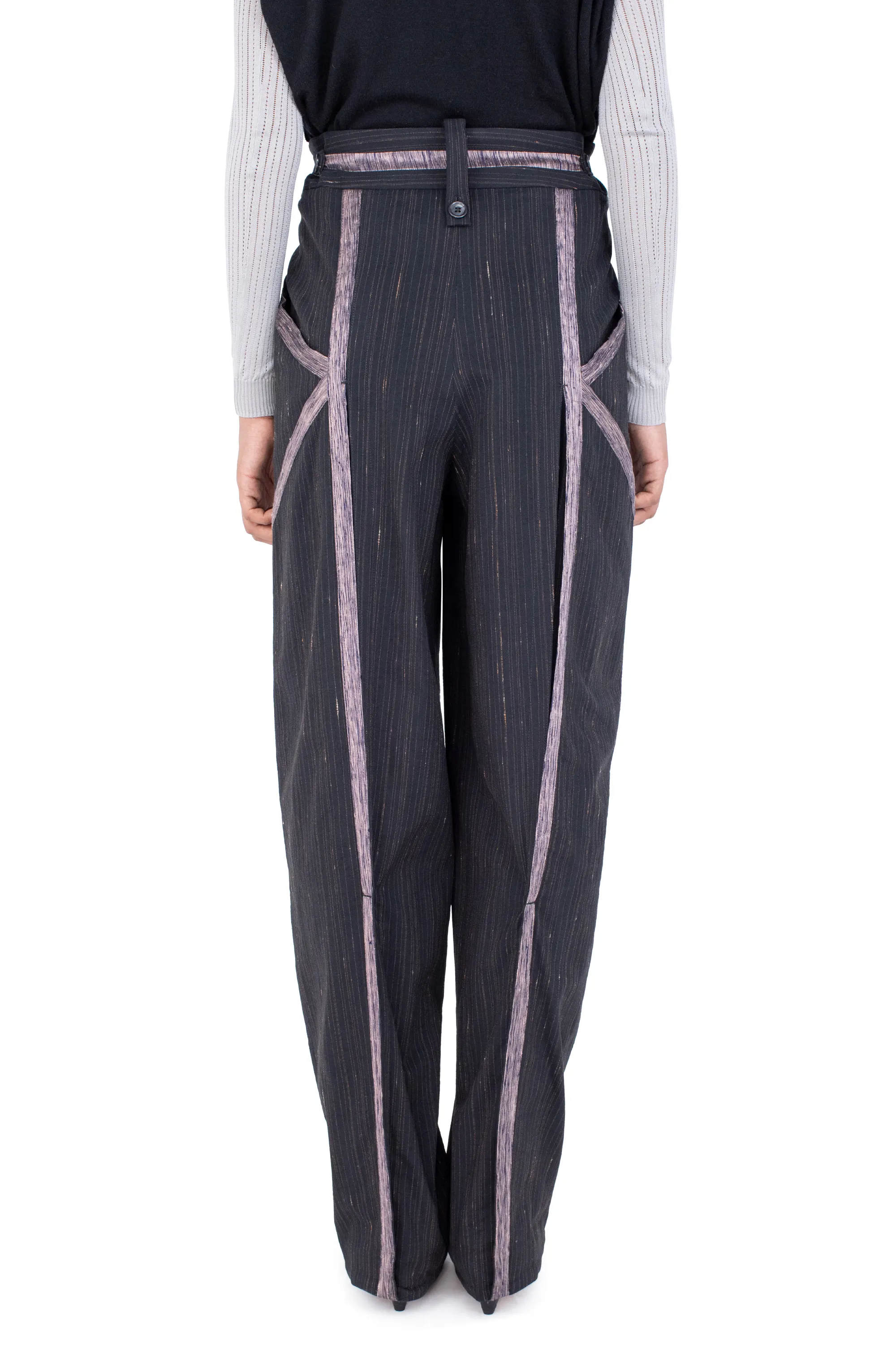 KIKO KOSTADINOV AUDAX TROUSERS - CHARCOAL & ROSE