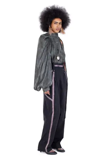 KIKO KOSTADINOV AUDAX TROUSERS - CHARCOAL & ROSE