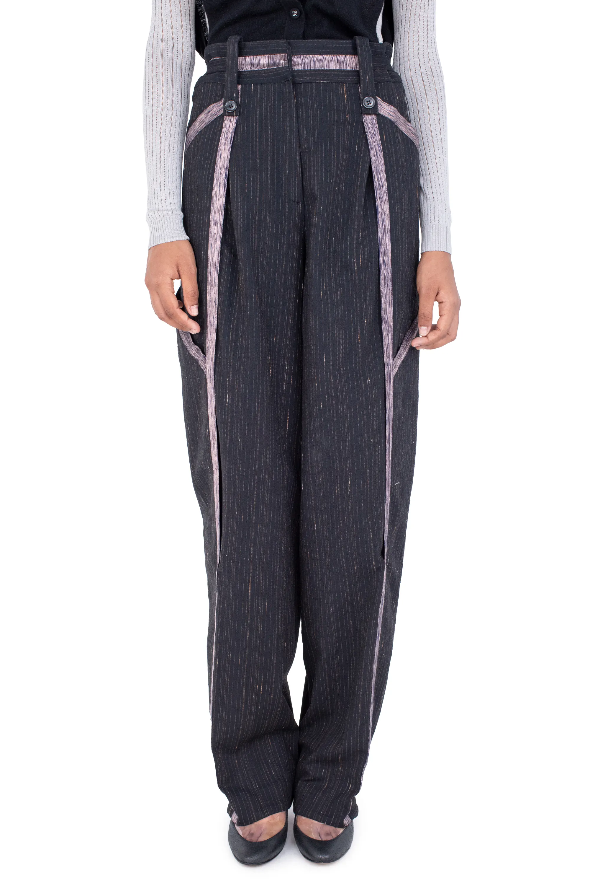 KIKO KOSTADINOV AUDAX TROUSERS - CHARCOAL & ROSE