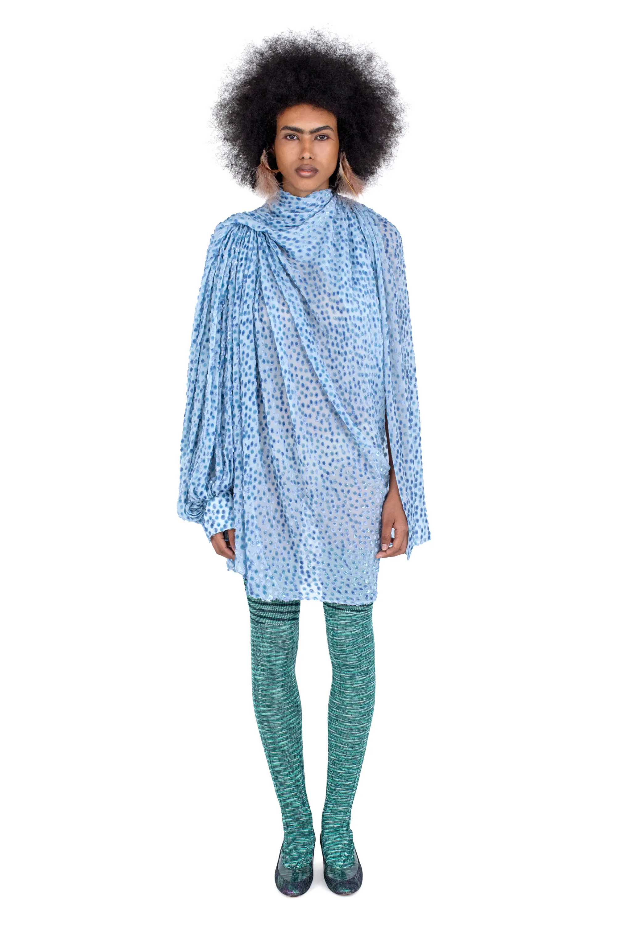 KIKO KOSTADINOV CASPIAN DRESS - POWDER BLUE