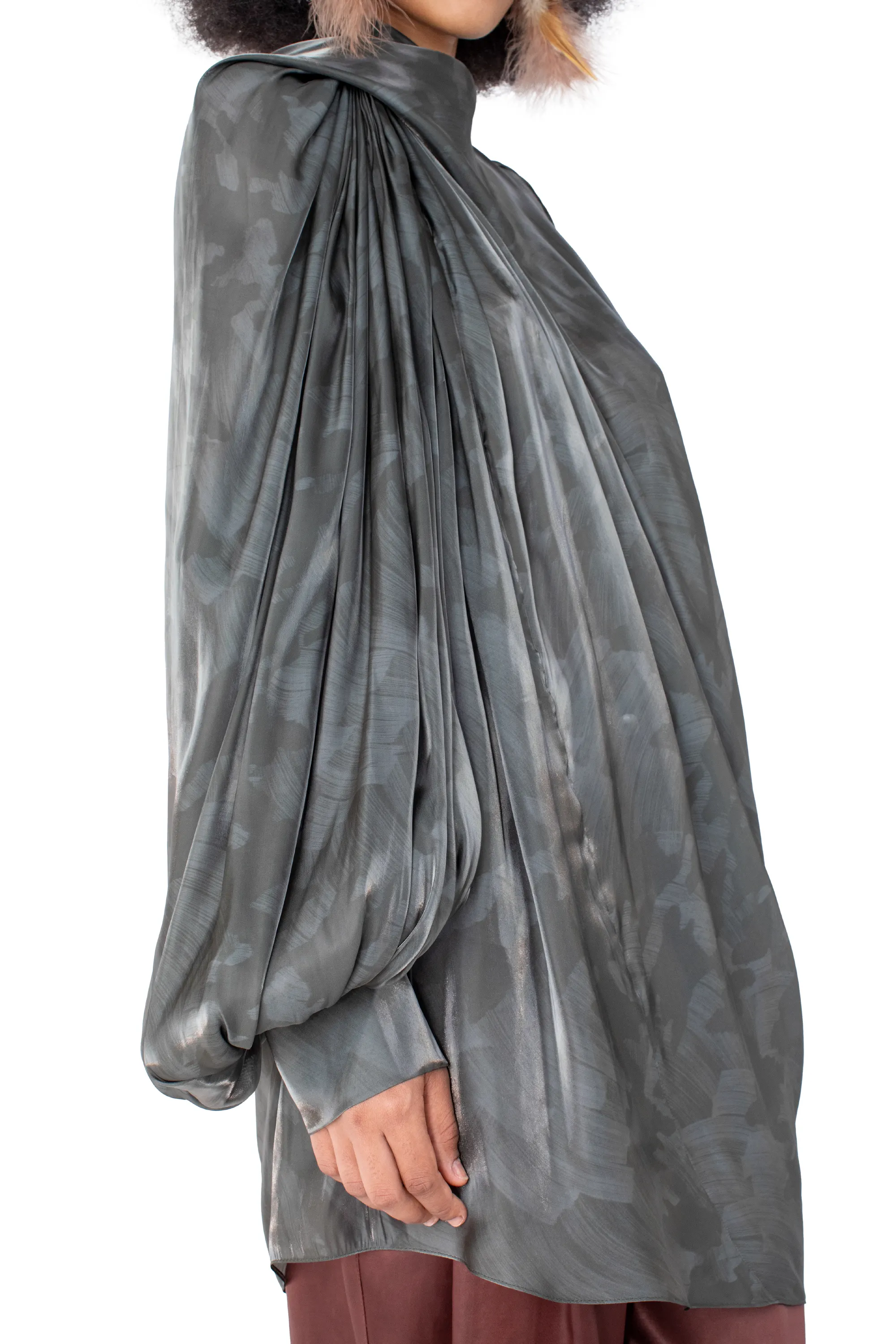 KIKO KOSTADINOV CASPIAN DRESS - SLATE BRUSH