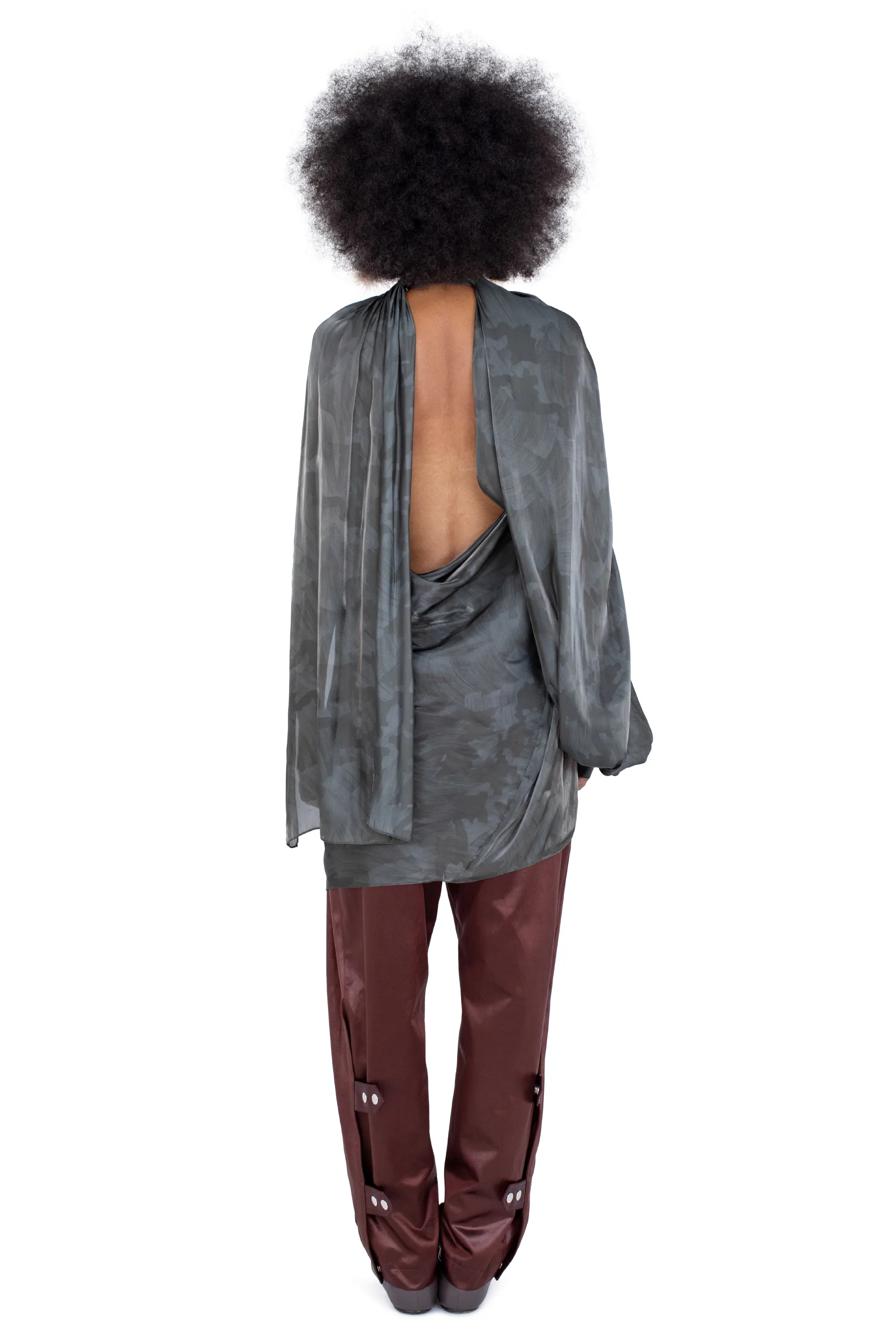 KIKO KOSTADINOV CASPIAN DRESS - SLATE BRUSH