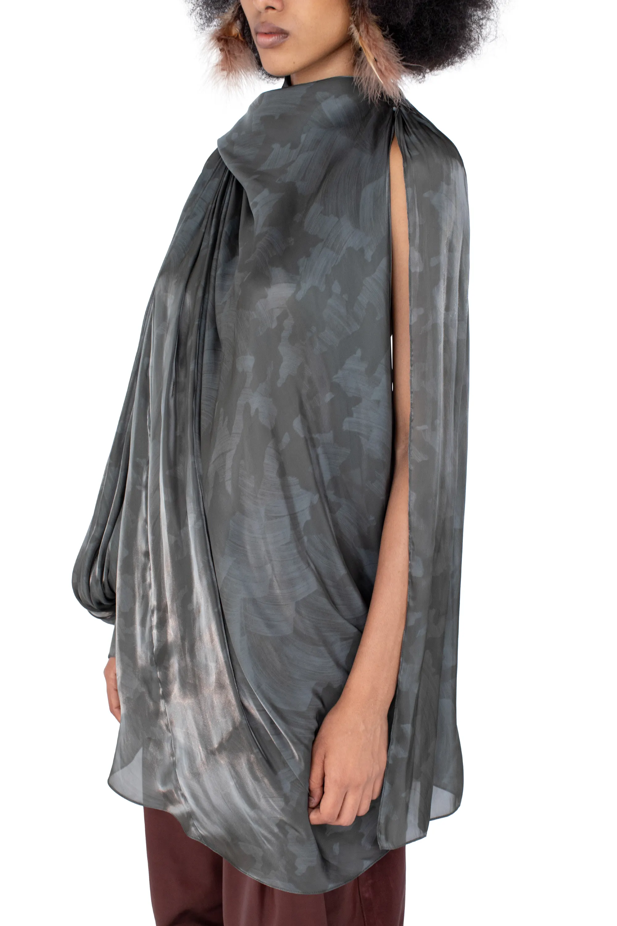 KIKO KOSTADINOV CASPIAN DRESS - SLATE BRUSH