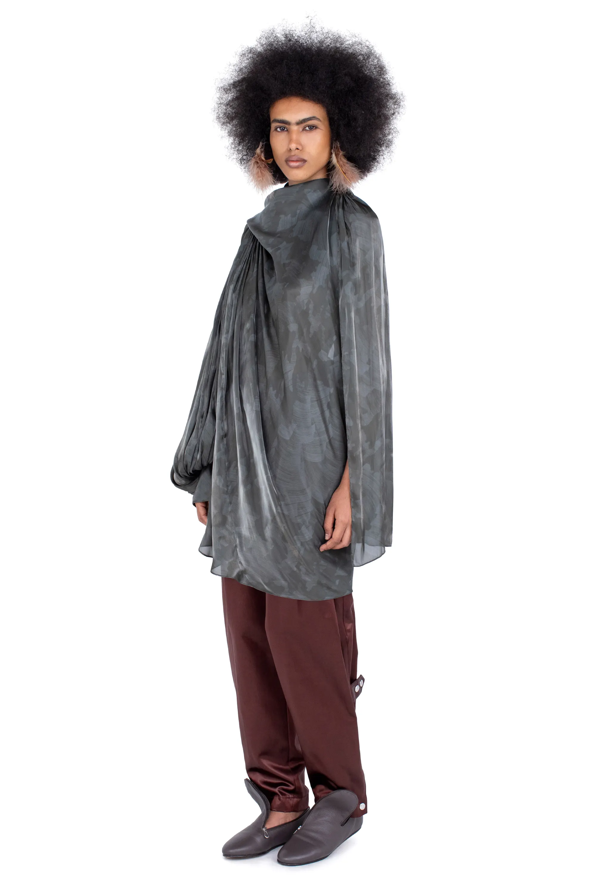 KIKO KOSTADINOV CASPIAN DRESS - SLATE BRUSH