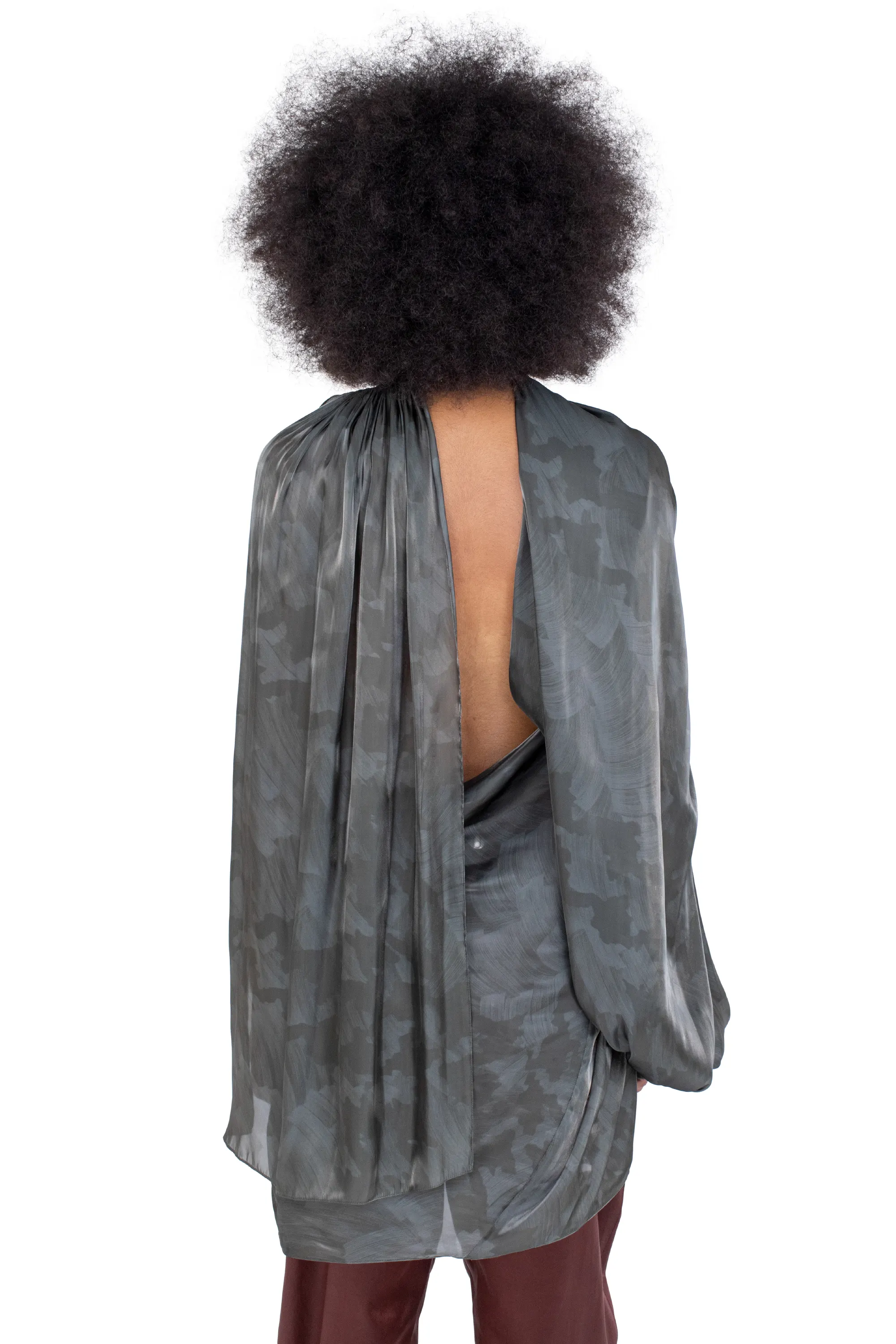 KIKO KOSTADINOV CASPIAN DRESS - SLATE BRUSH
