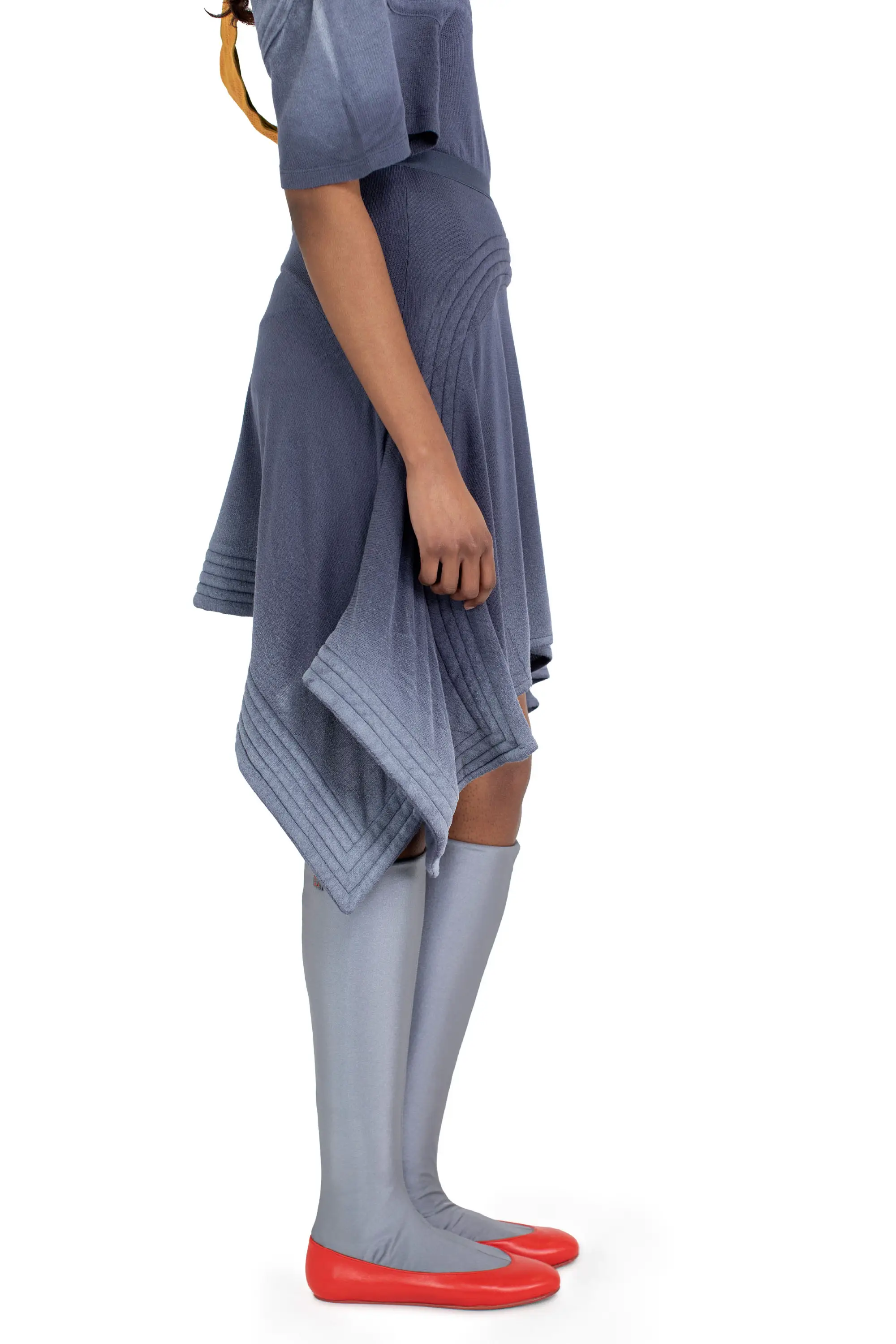 KIKO KOSTADINOV CELRITATEM PADDED SKIRT - NAVY ICE