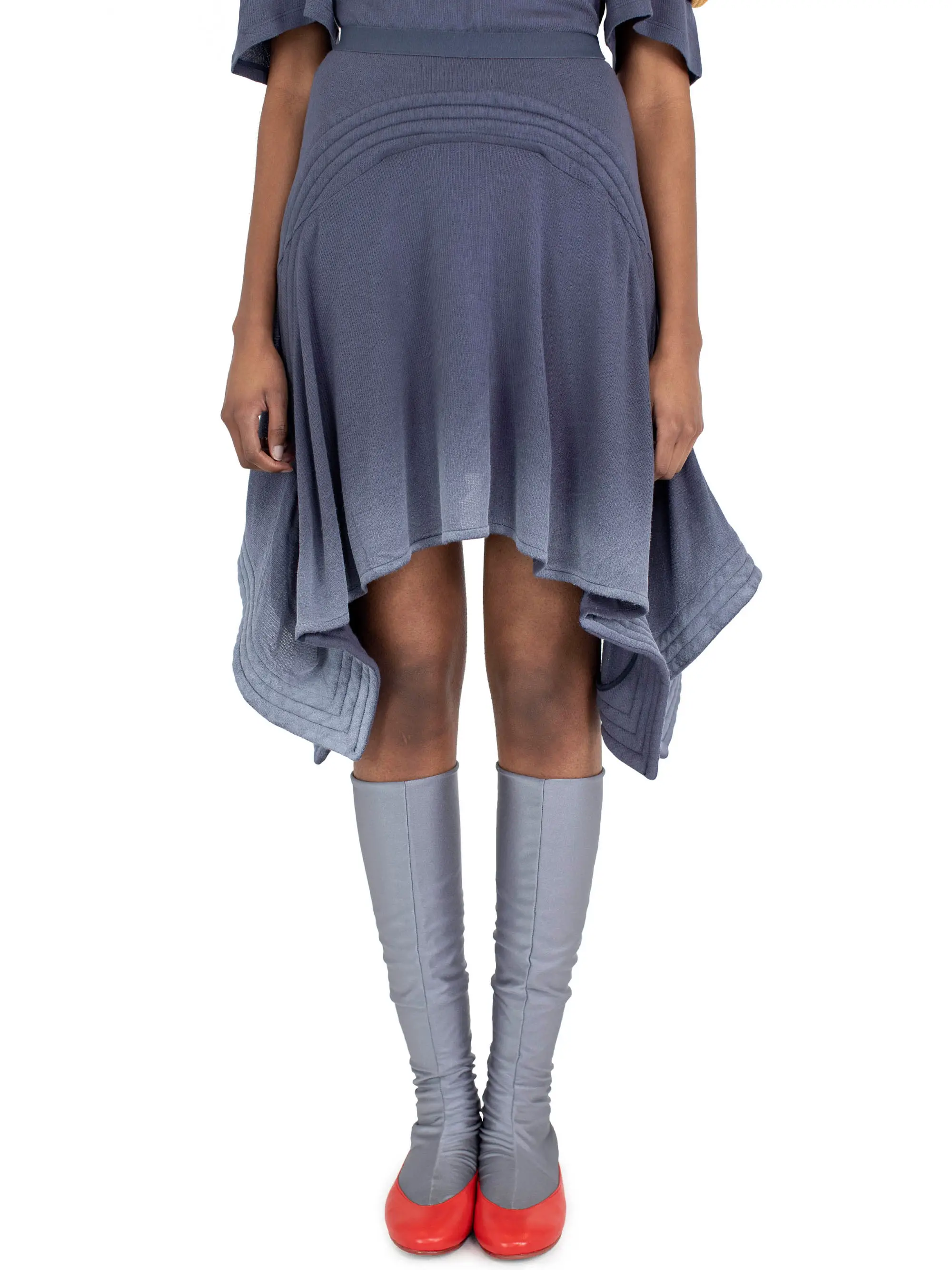 KIKO KOSTADINOV CELRITATEM PADDED SKIRT - NAVY ICE