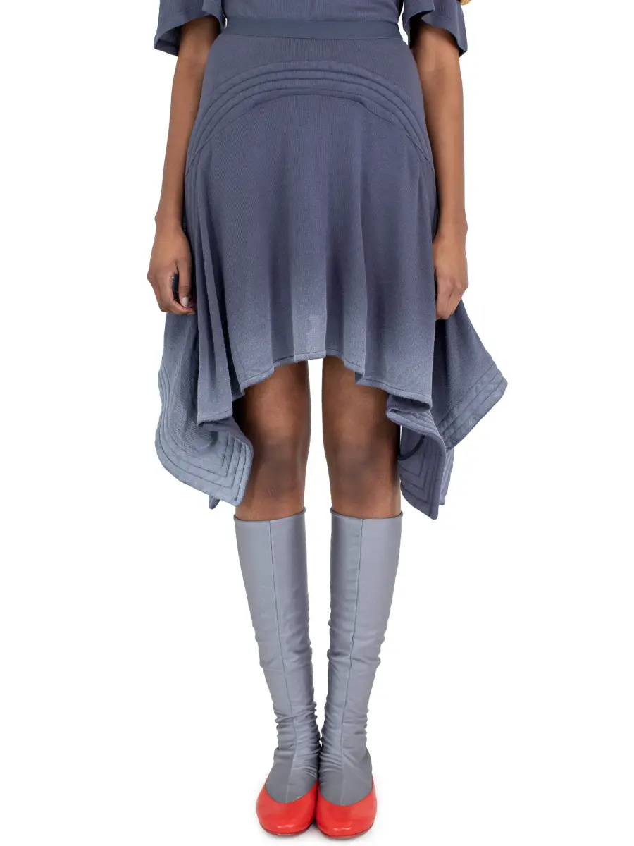 KIKO KOSTADINOV CELRITATEM PADDED SKIRT - NAVY ICE