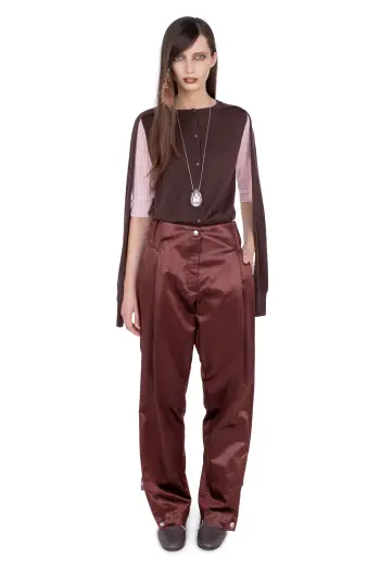 KIKO KOSTADINOV CORELLA DOUBLE SLEEVE JUMPER - MAHOGANY