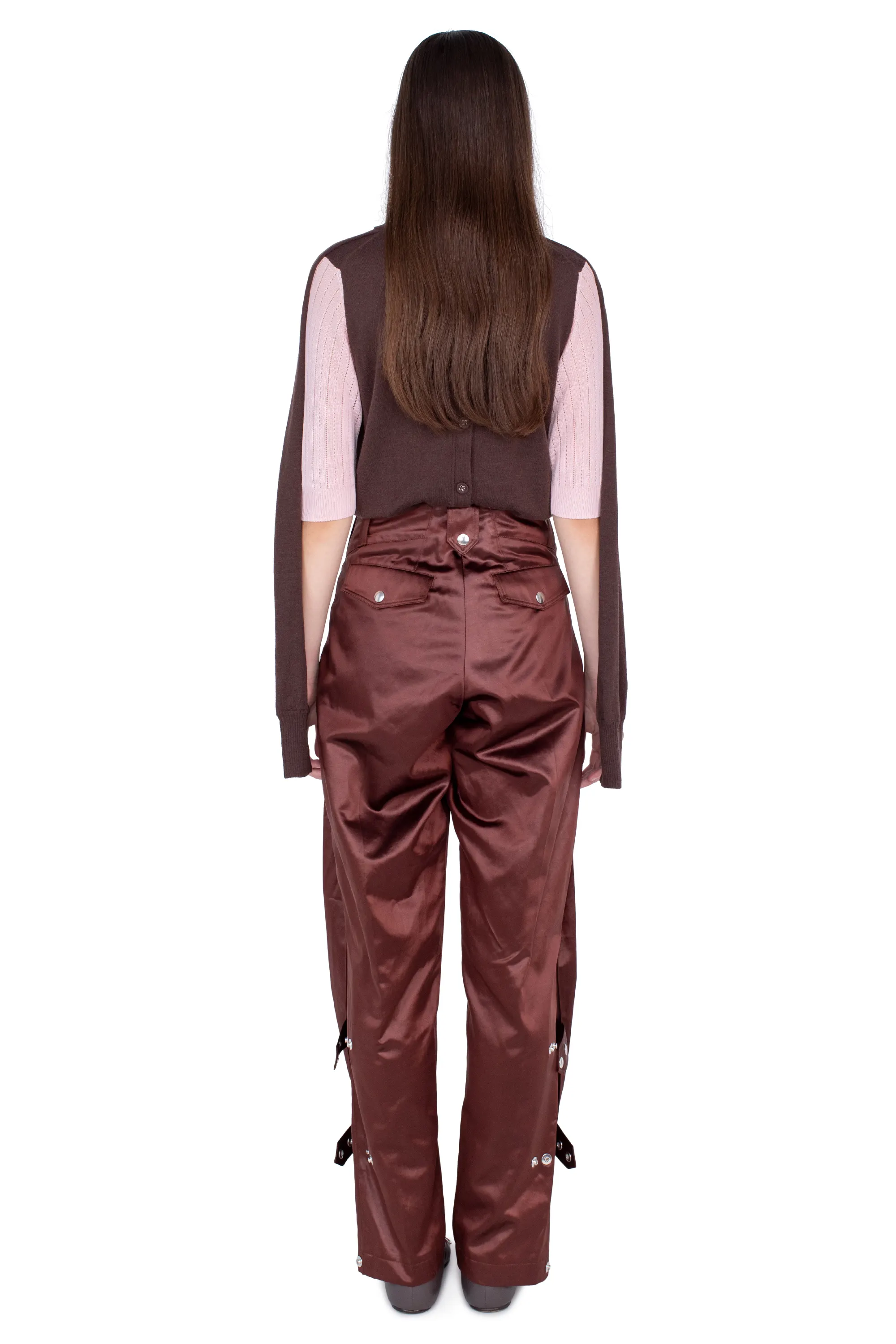 KIKO KOSTADINOV CORELLA DOUBLE SLEEVE JUMPER - MAHOGANY
