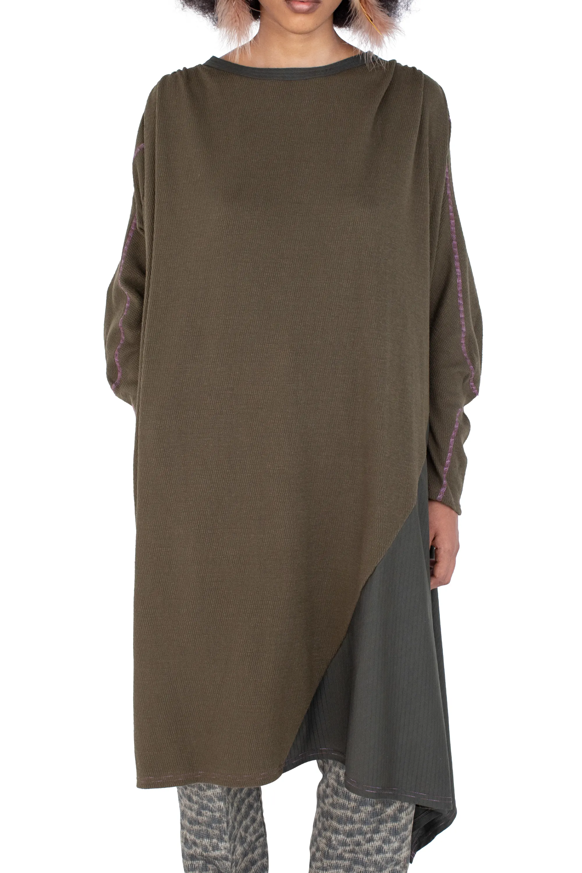 KIKO KOSTADINOV EIDER GODET DRESS - CEDAR GREEN