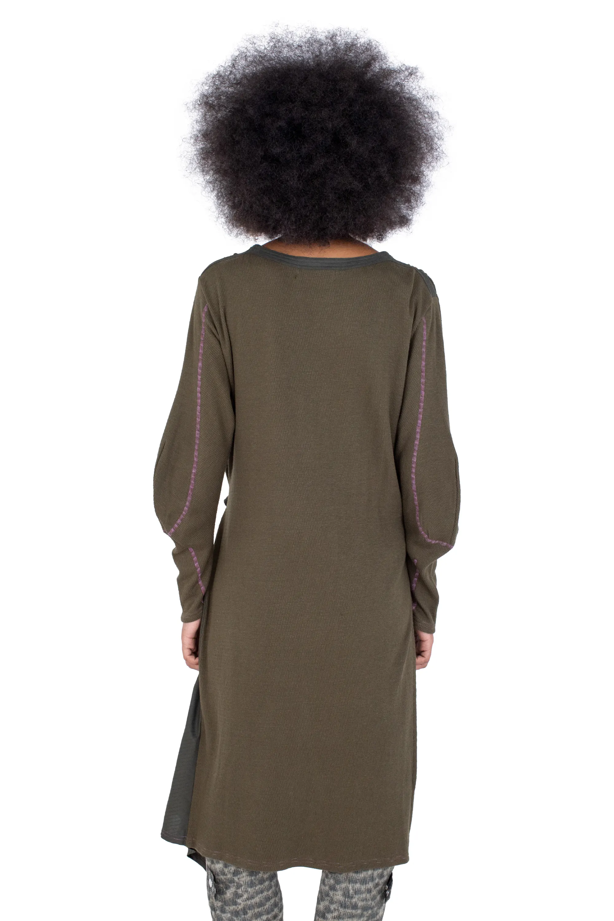 KIKO KOSTADINOV EIDER GODET DRESS - CEDAR GREEN