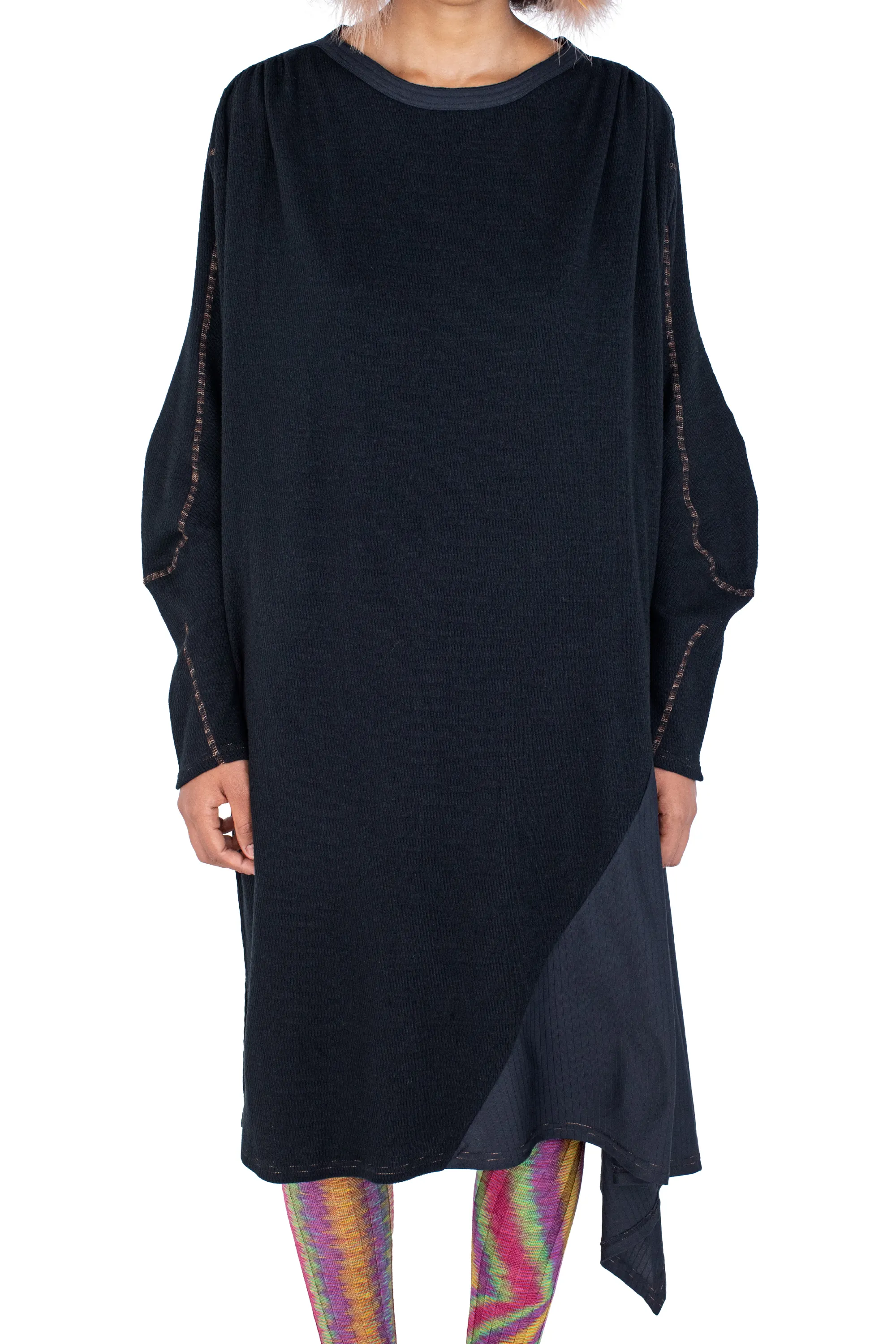 KIKO KOSTADINOV EIDER GODET DRESS - INK BLACK