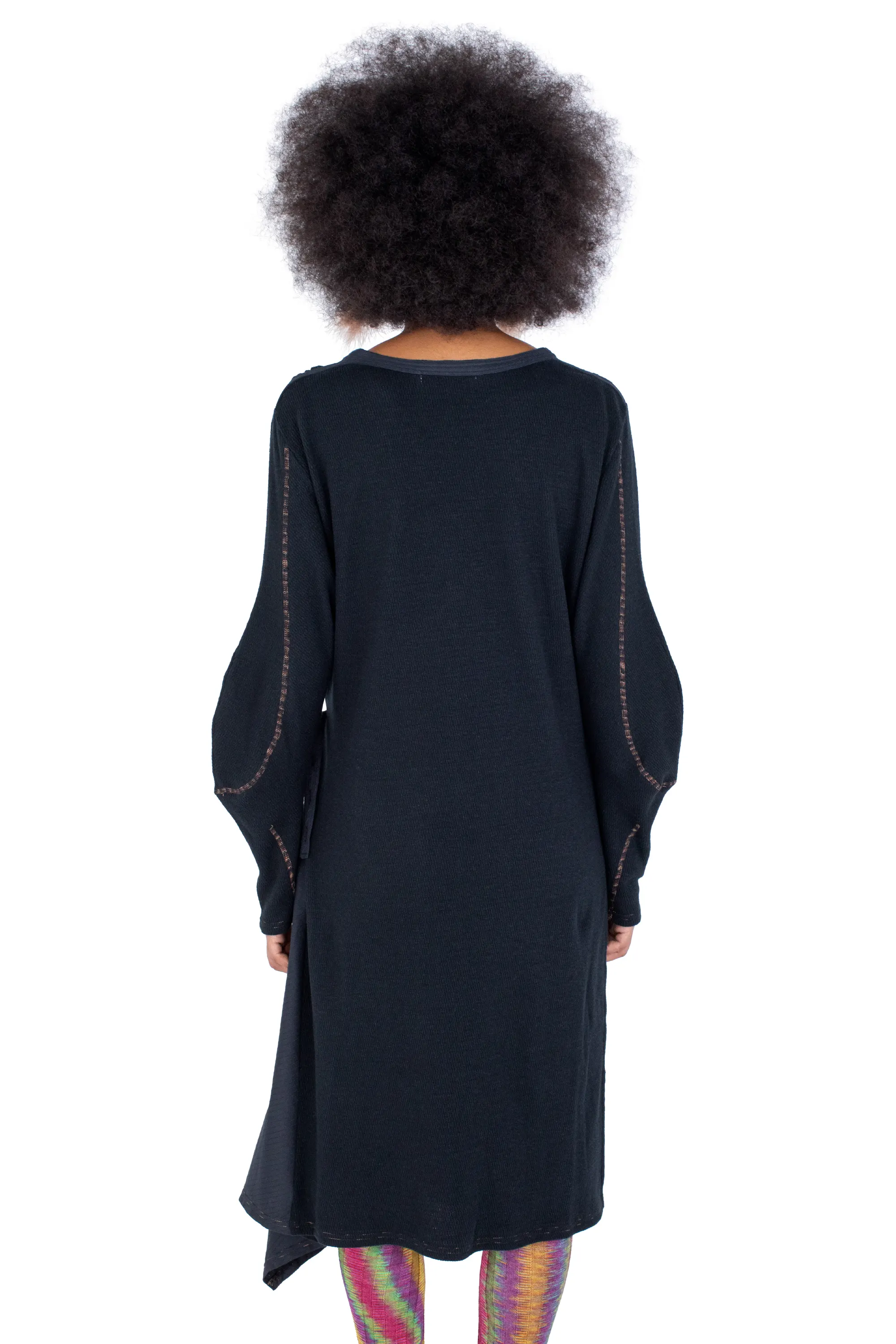 KIKO KOSTADINOV EIDER GODET DRESS - INK BLACK