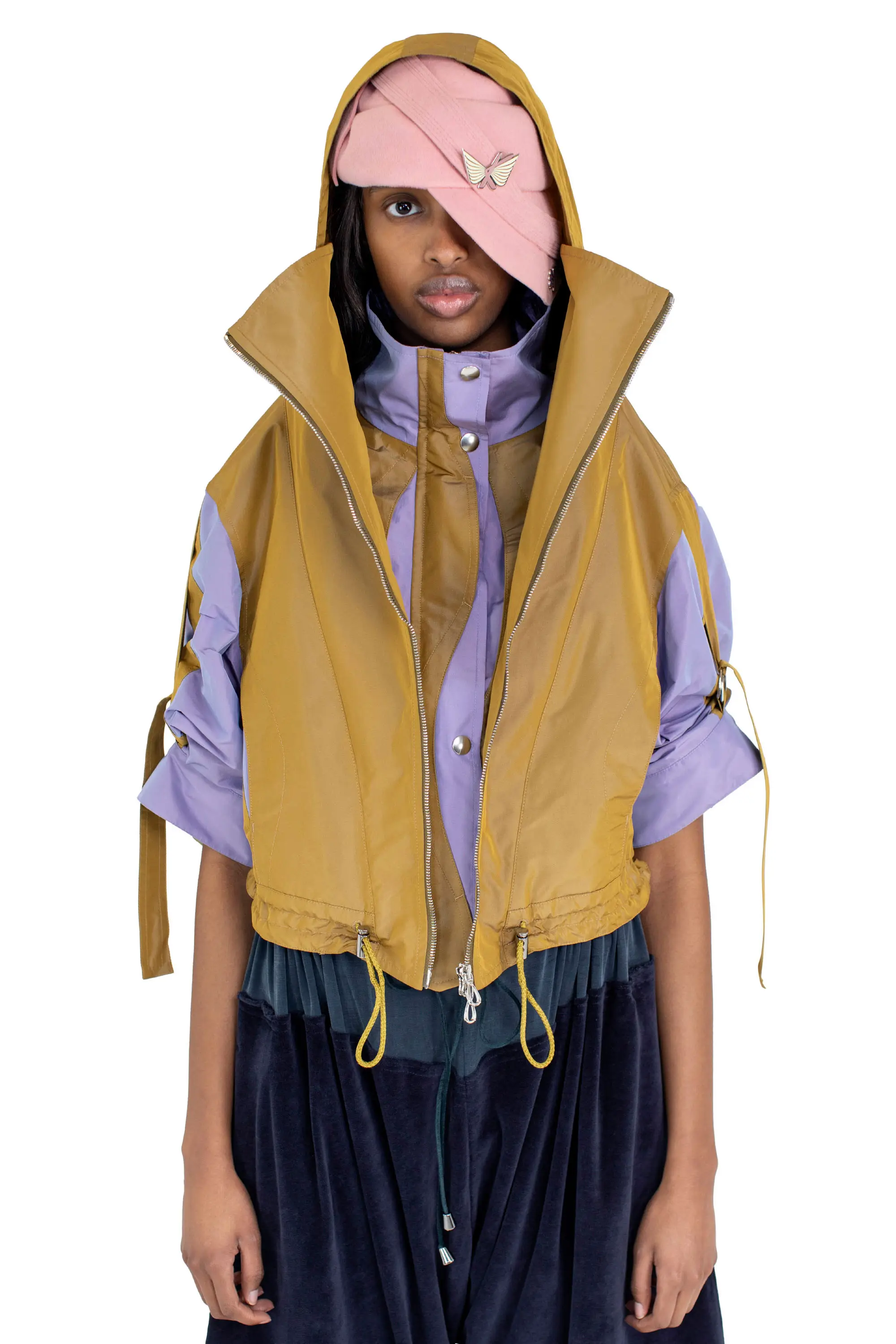 KIKO KOSTADINOV ERRO JACKET - PATINA GOLD/LAVENDER