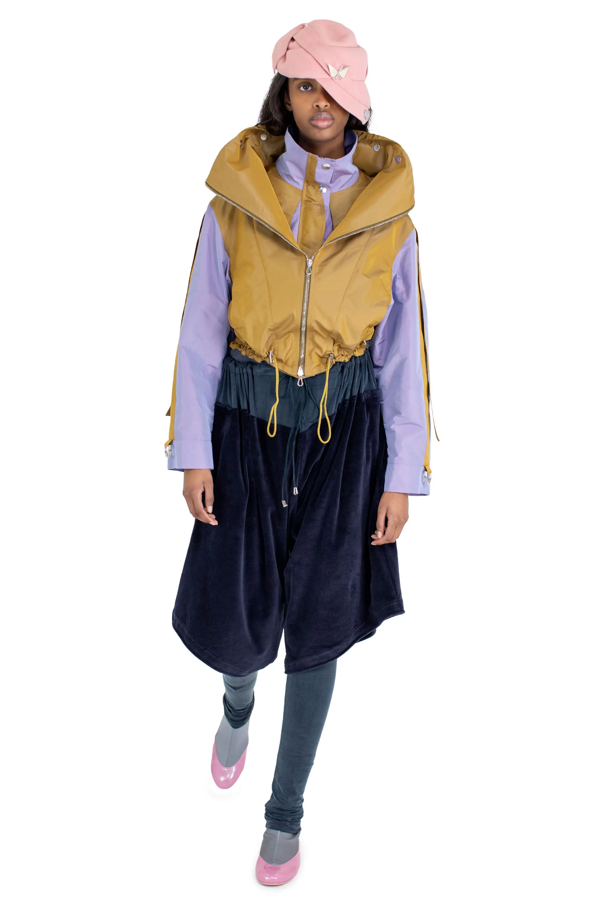 KIKO KOSTADINOV ERRO JACKET - PATINA GOLD/LAVENDER