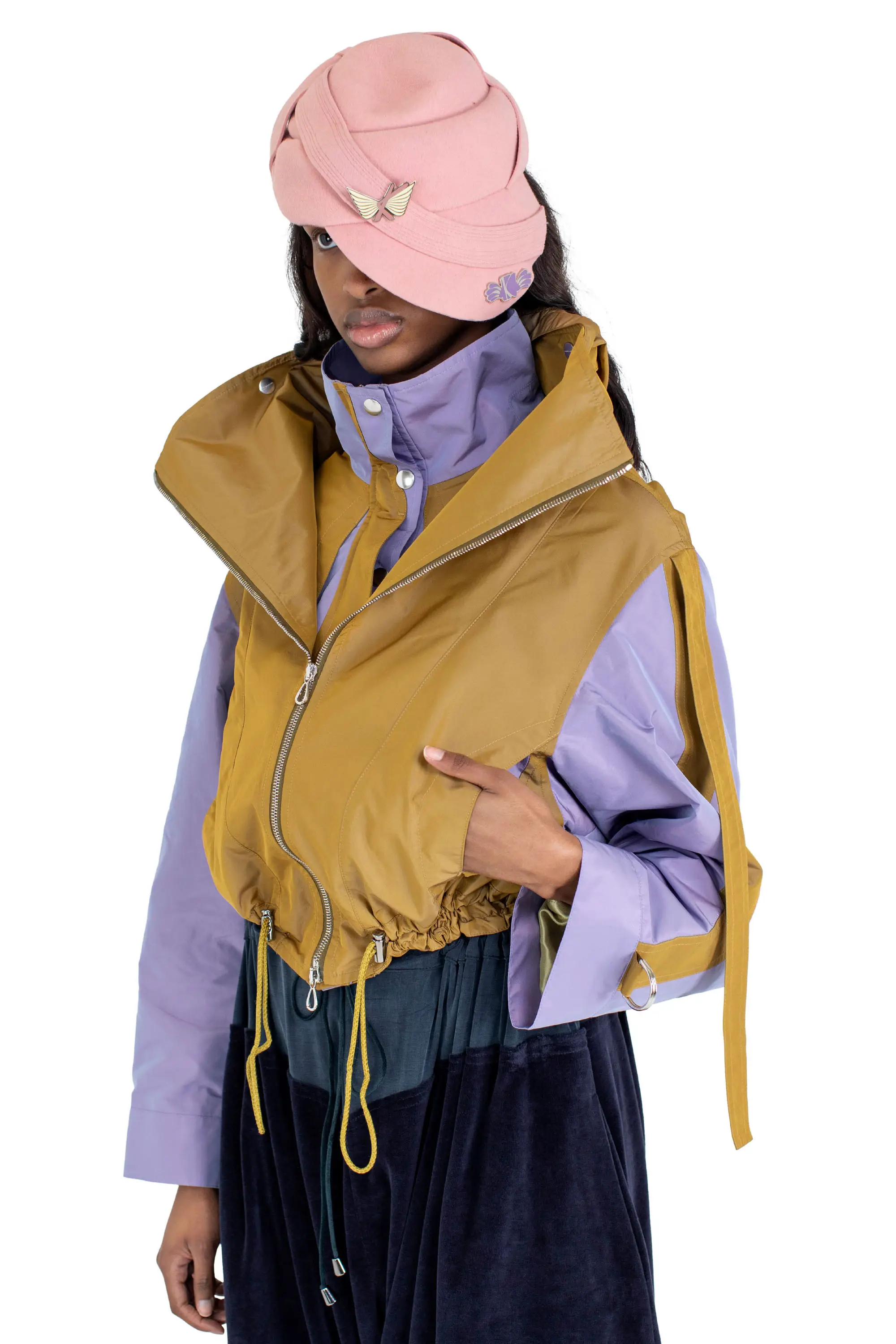 KIKO KOSTADINOV ERRO JACKET - PATINA GOLD/LAVENDER
