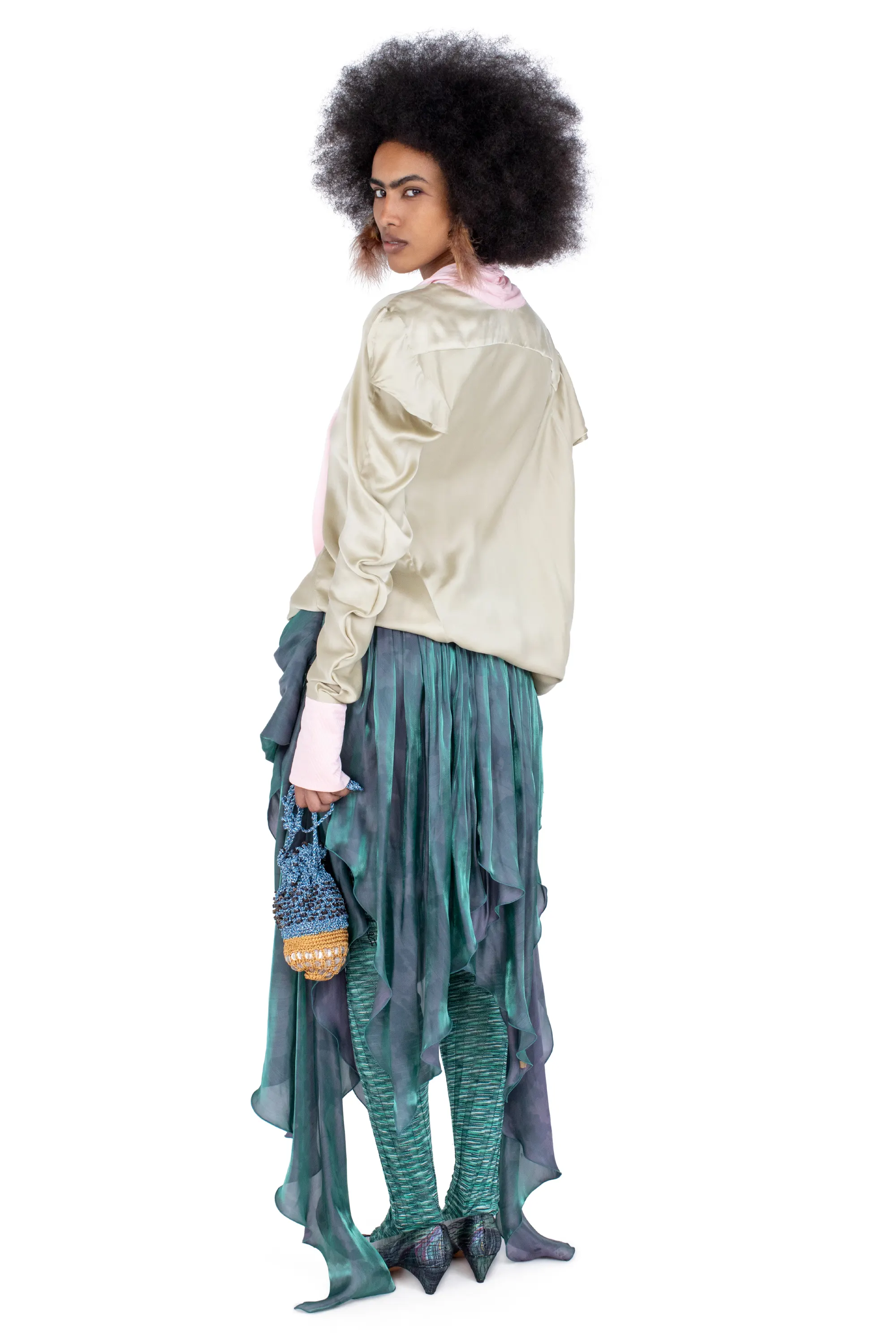 KIKO KOSTADINOV EVELYN BLOUSE - PEBBLE
