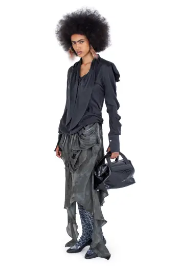 KIKO KOSTADINOV EVELYN BLOUSE - SHEEN BLACK