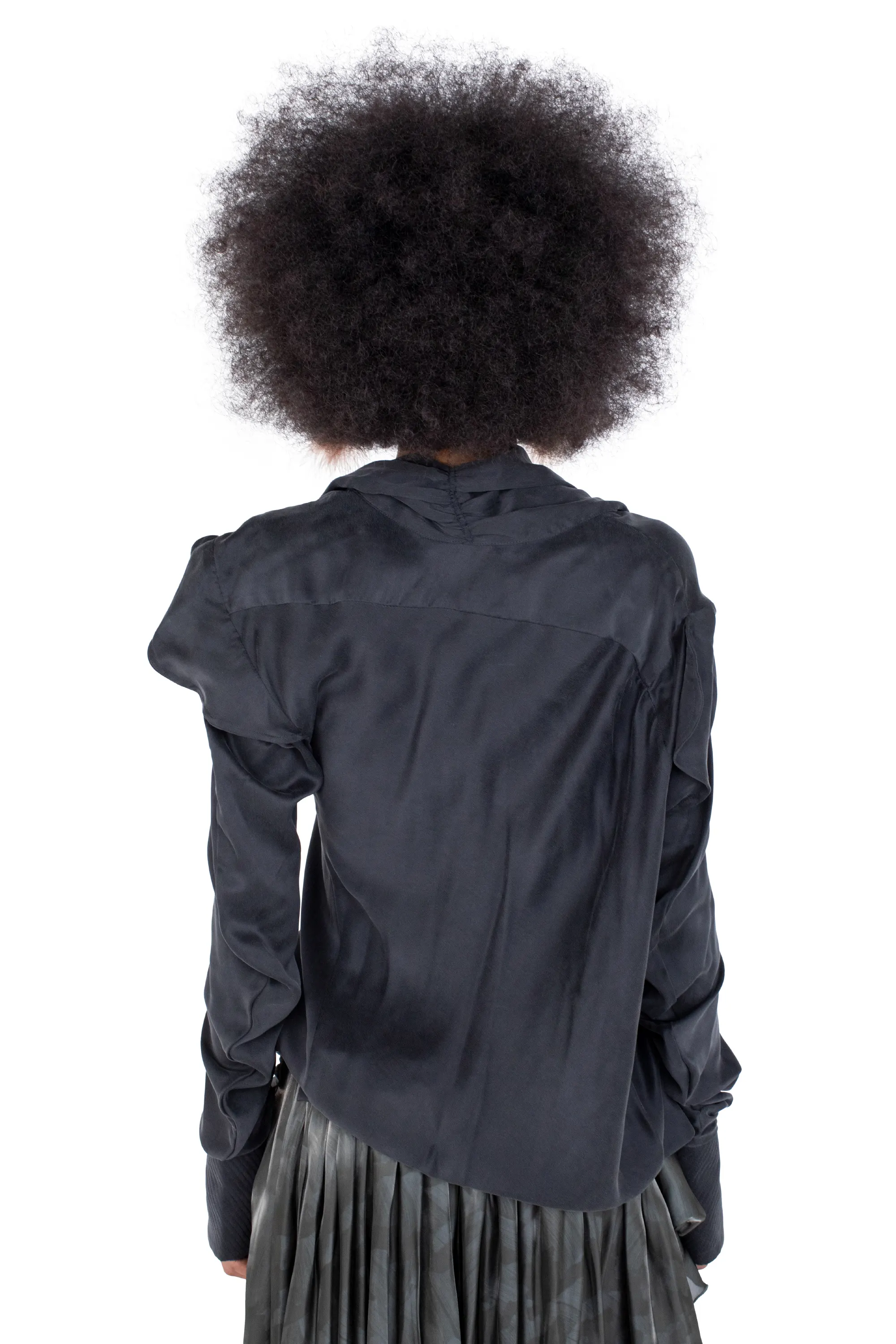 KIKO KOSTADINOV EVELYN BLOUSE - SHEEN BLACK