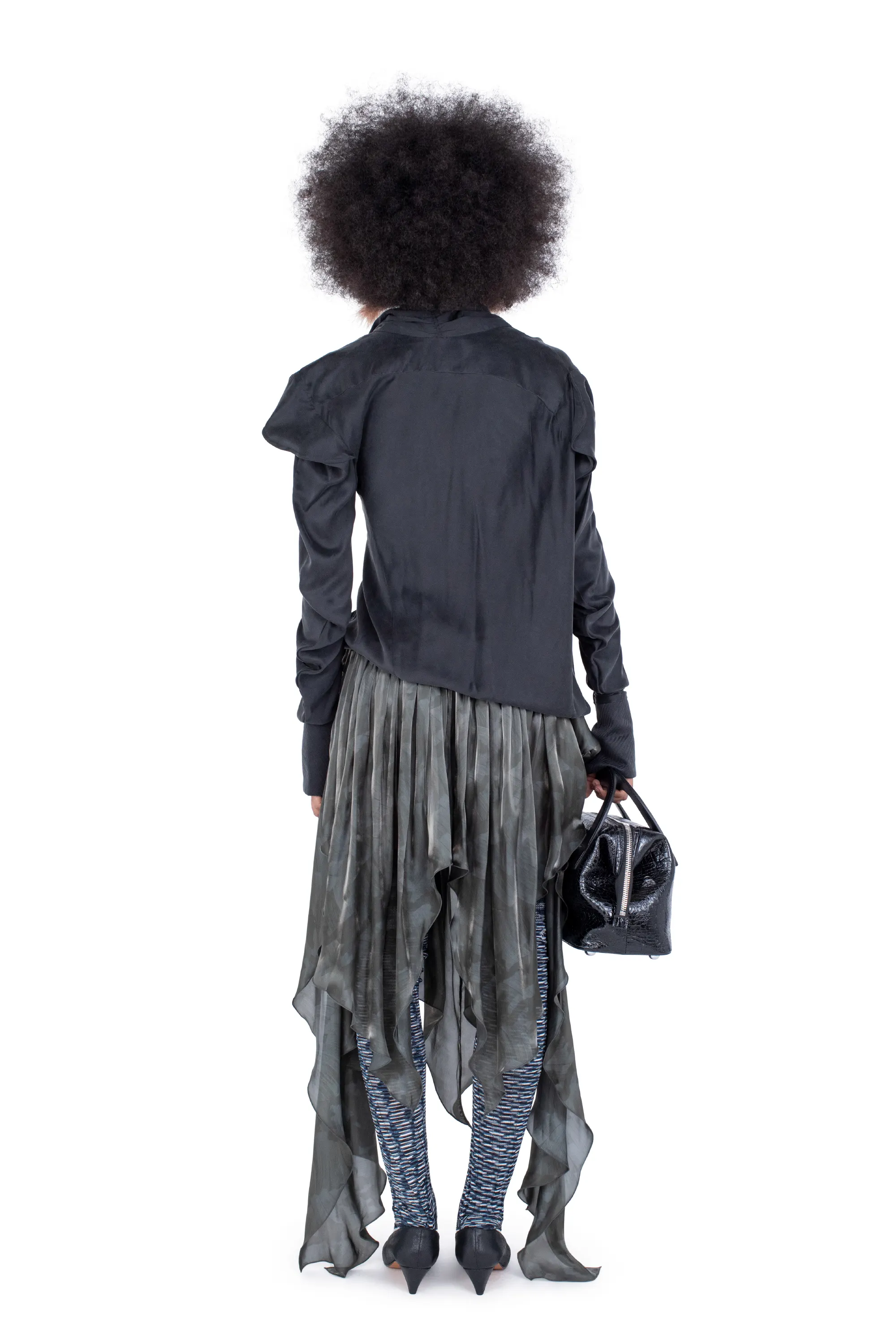 KIKO KOSTADINOV EVELYN BLOUSE - SHEEN BLACK