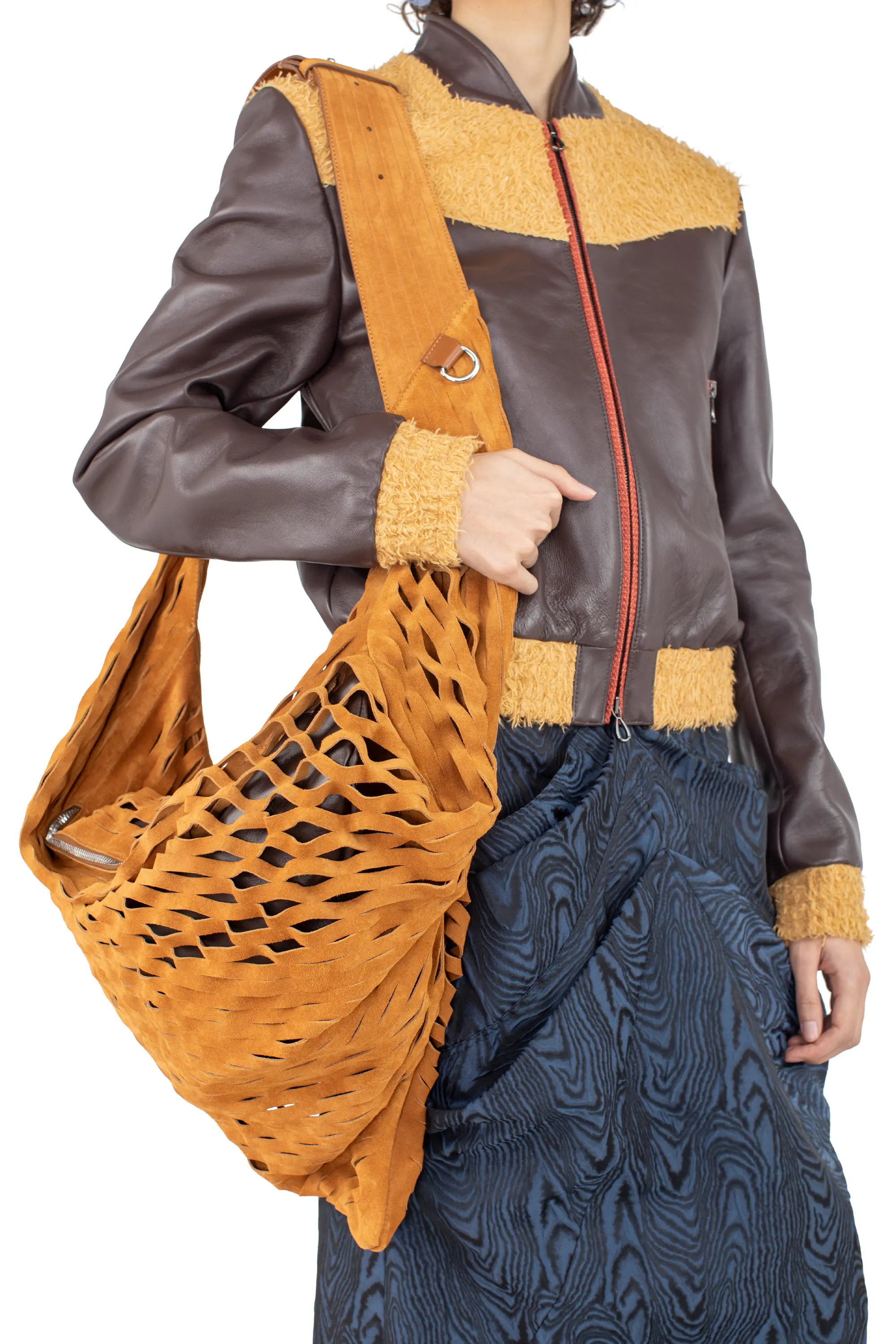 KIKO KOSTADINOV FIORE TWISTED BAG - CARAMEL
