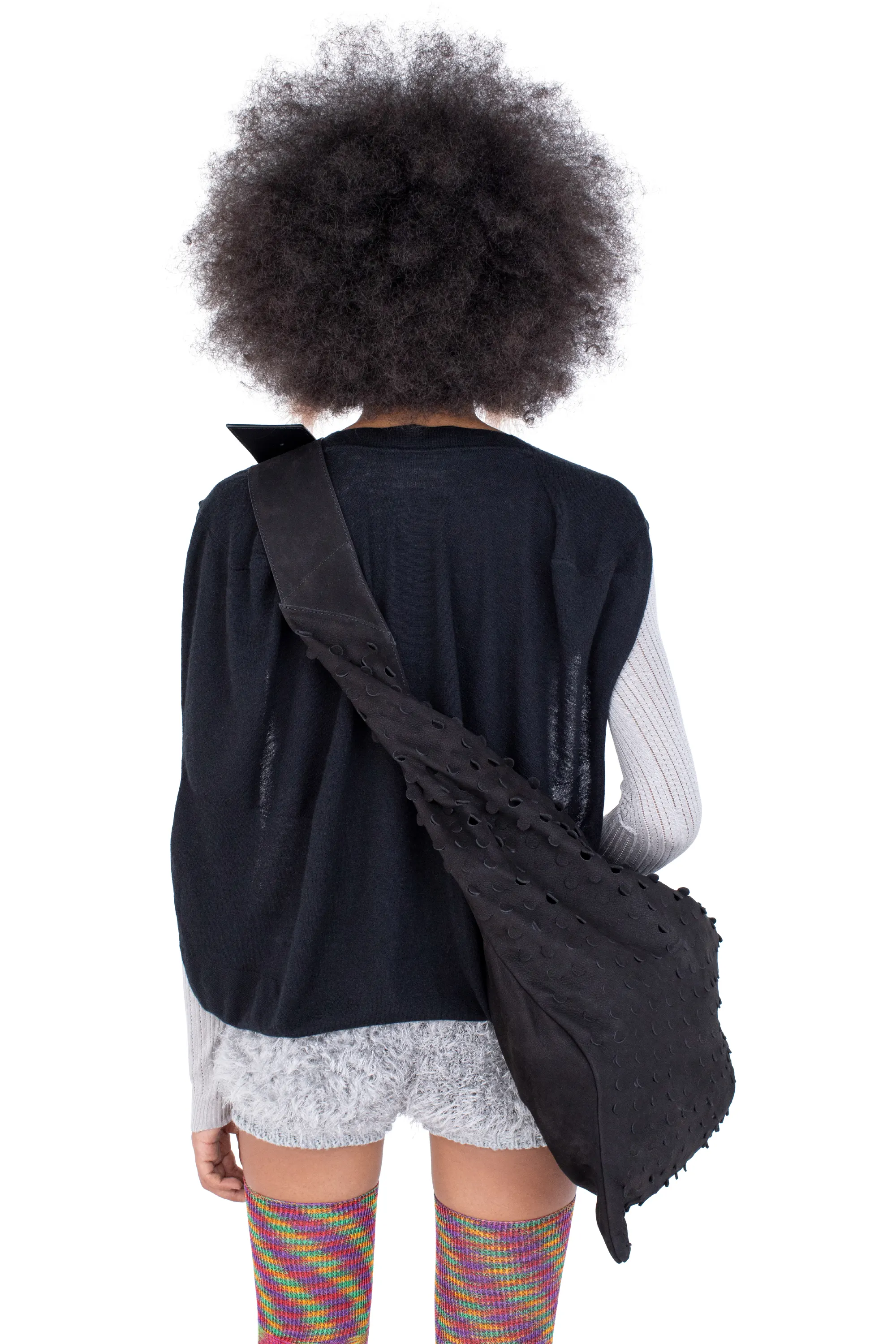 KIKO KOSTADINOV FIORE TWISTED BAG - RAVEN BLACK