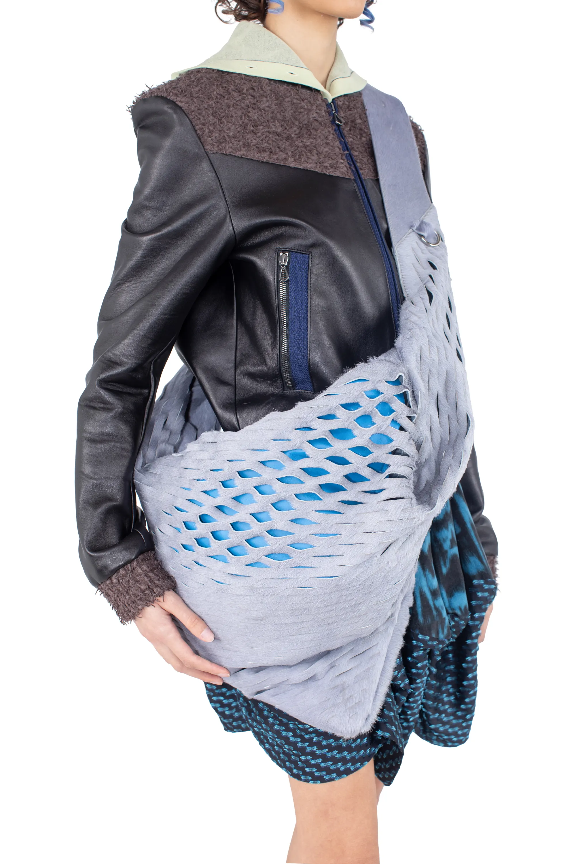 KIKO KOSTADINOV FIORE TWISTED BAG - STONE GREY