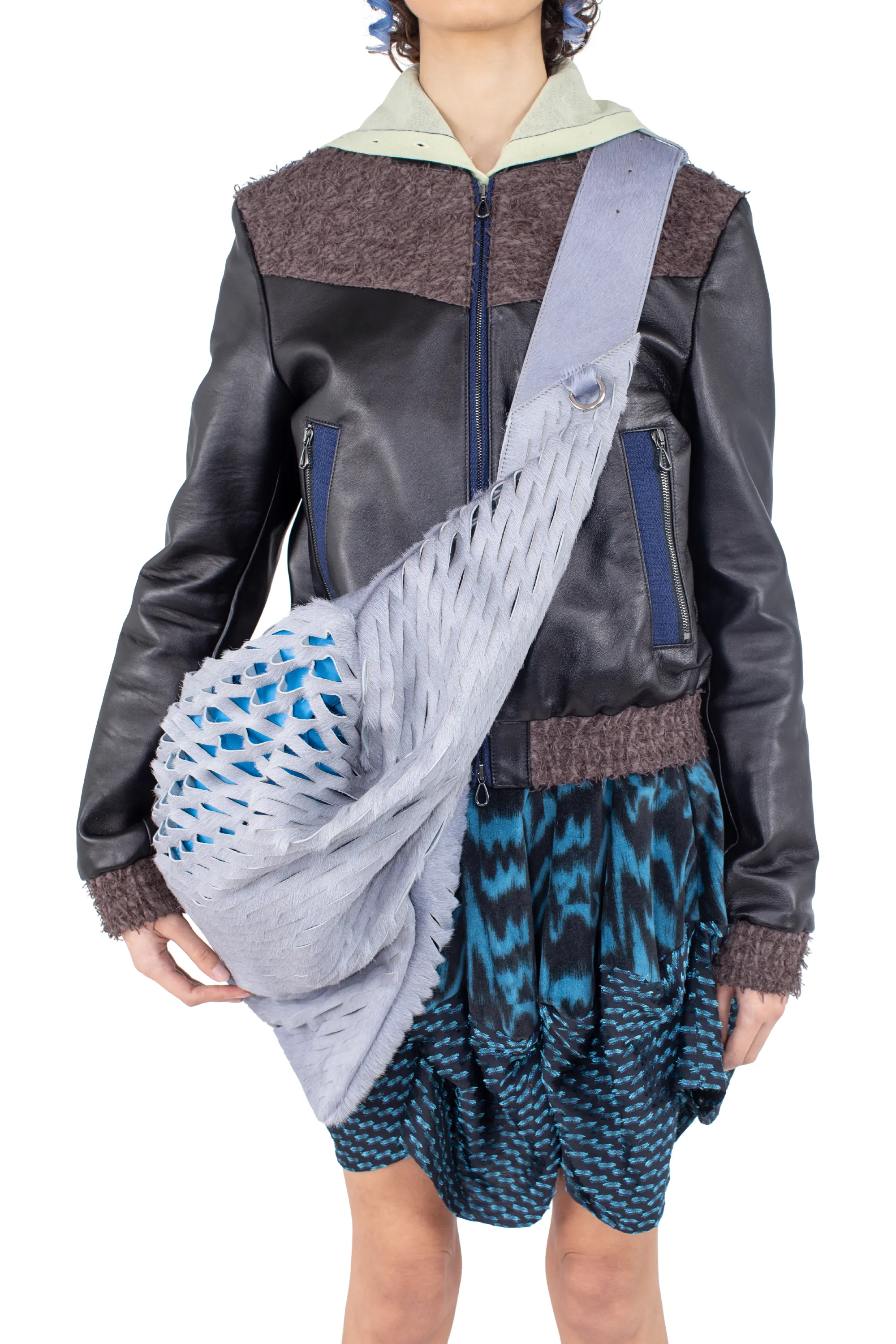 KIKO KOSTADINOV FIORE TWISTED BAG - STONE GREY