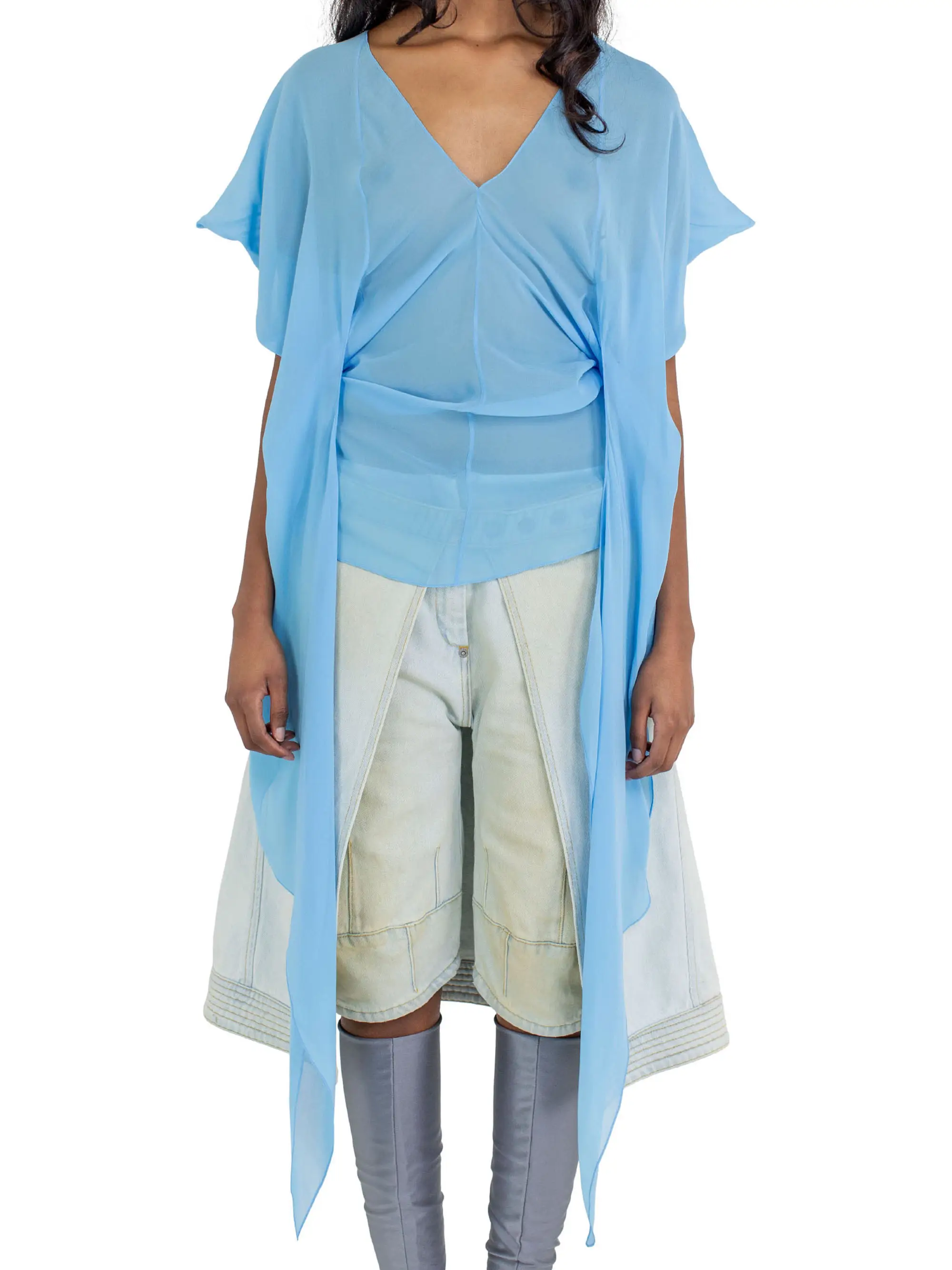 KIKO KOSTADINOV FORNAX BLOUSE - SKY BLUE