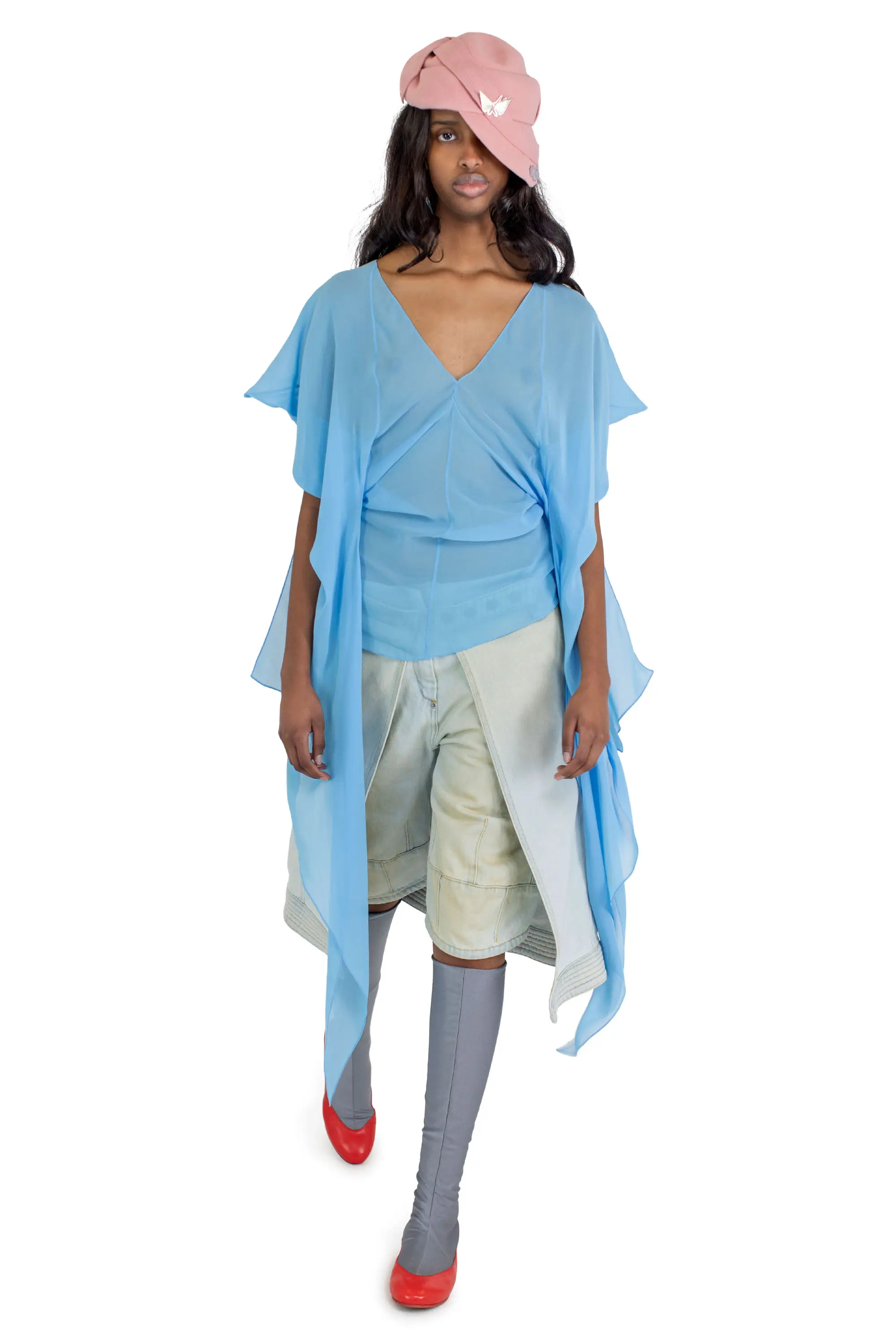 KIKO KOSTADINOV FORNAX BLOUSE - SKY BLUE