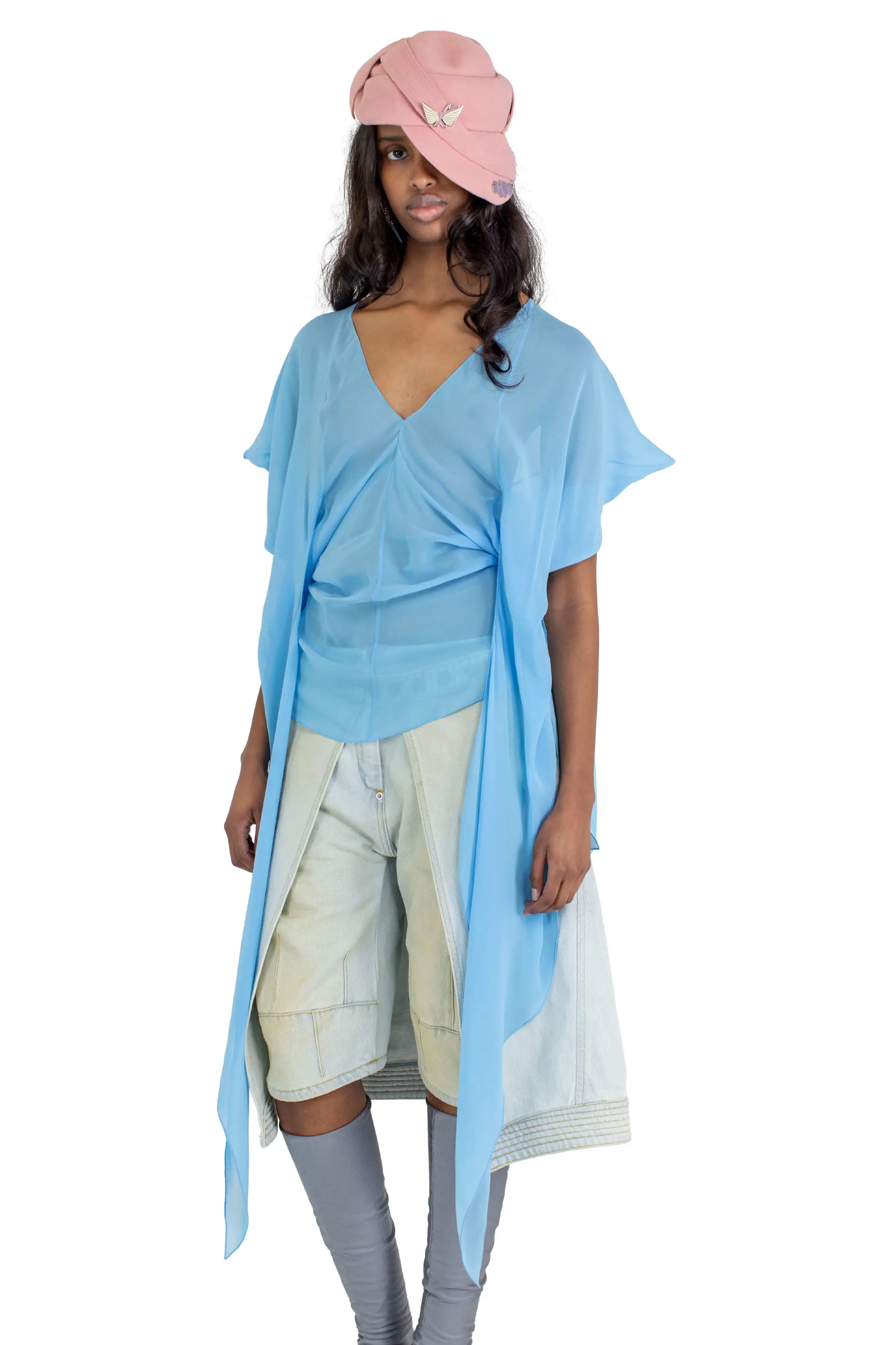 KIKO KOSTADINOV FORNAX BLOUSE - SKY BLUE